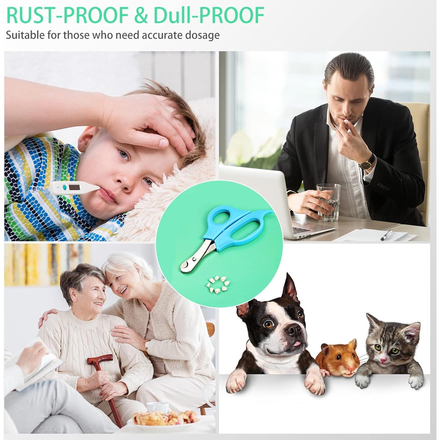 Tijeras para Dividir Pastillas Mudder con Cuchilla de Acero Inoxidable