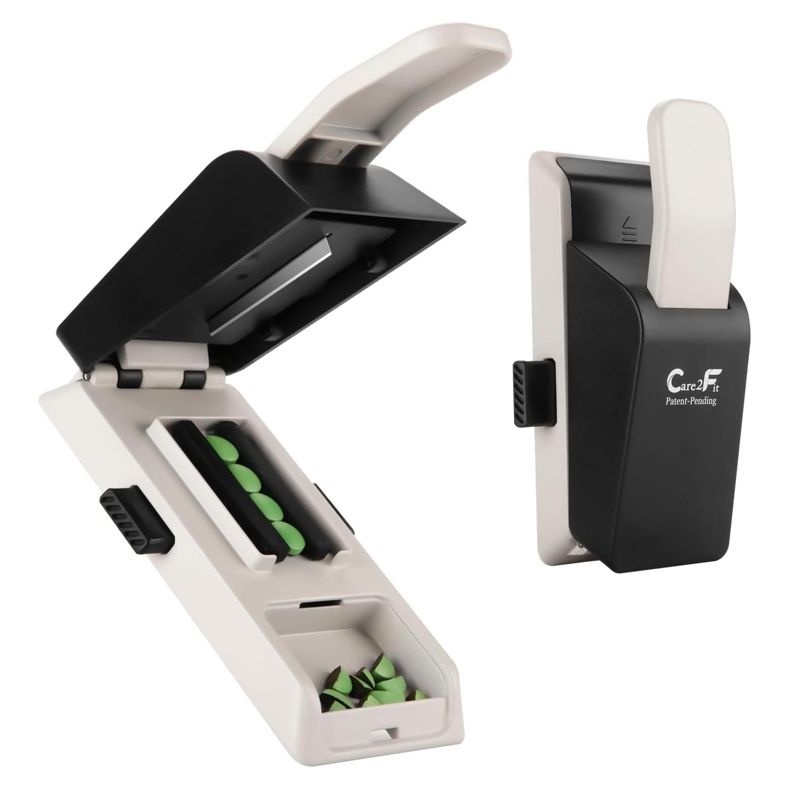 Cortador de Pastillas Care2fit Blanco - Aluminio y Acero Inoxidable