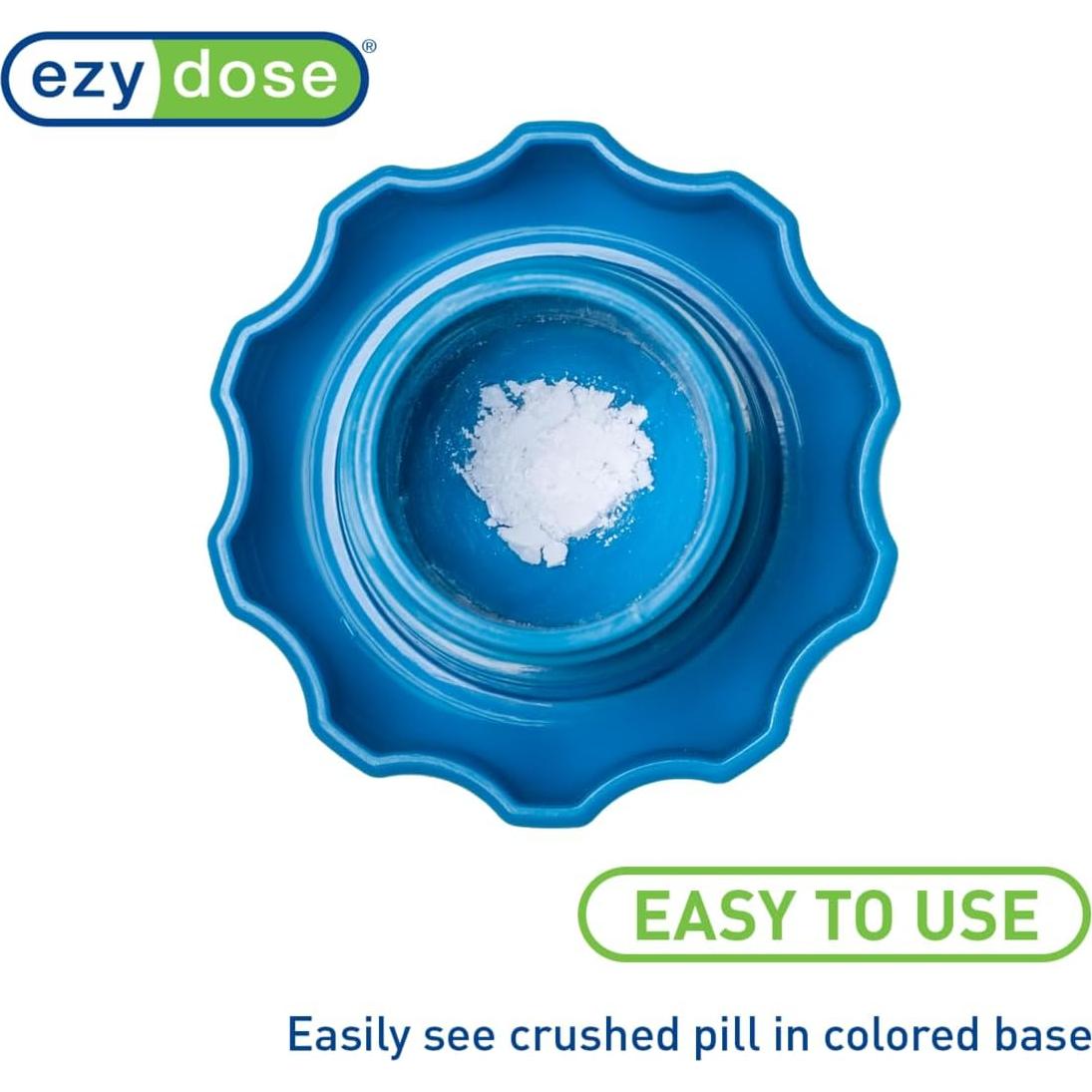 Triturador de Pastillas Ezy Dose Azul con Compartimento 9.5x15.9cm