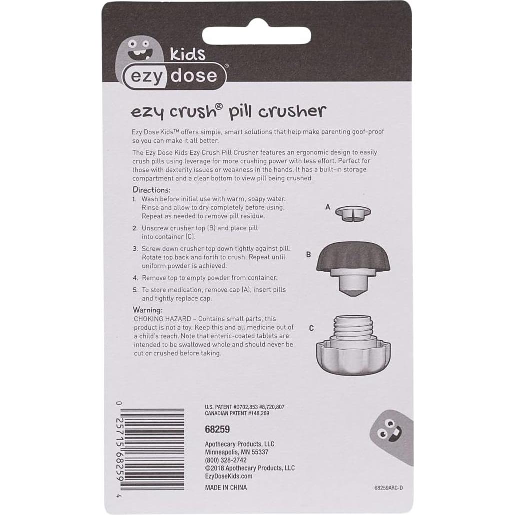 Triturador de Pastillas Ezy Dose Azul con Compartimento 9.5x15.9cm