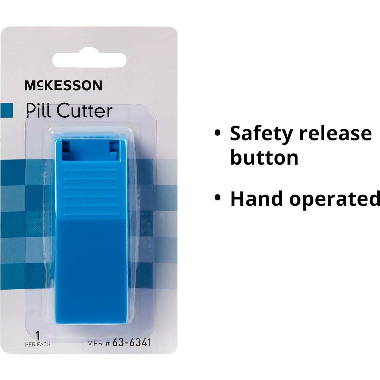 Cortador de Pastillas McKesson Azul con Almacenamiento Seguro