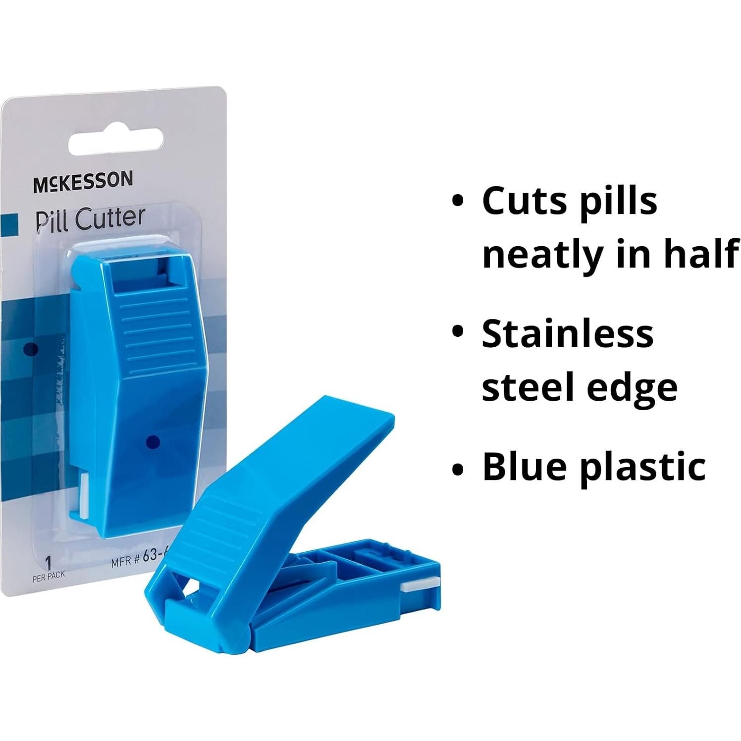 Cortador de Pastillas McKesson Azul con Almacenamiento Seguro