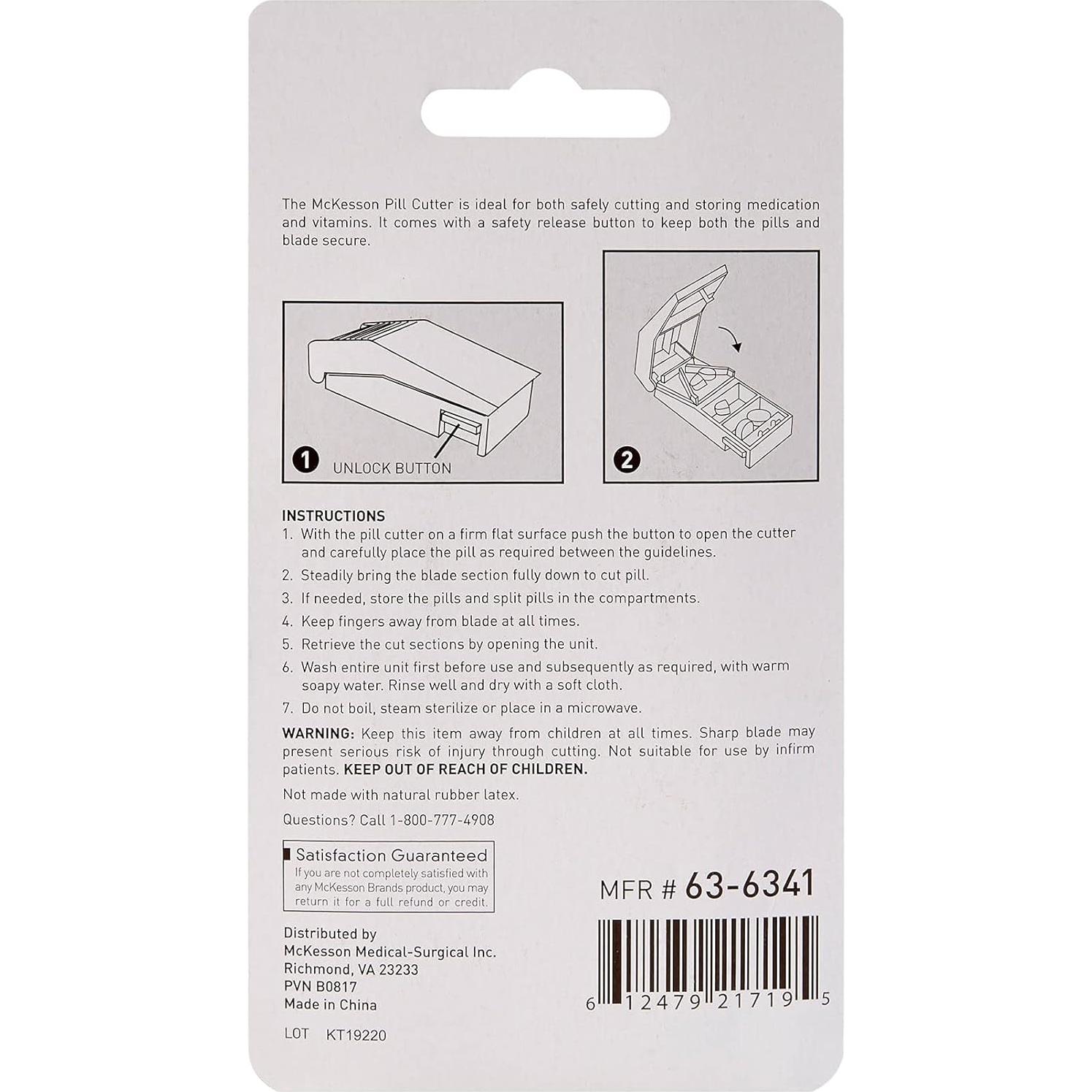 Cortador de Pastillas McKesson Azul con Almacenamiento Seguro