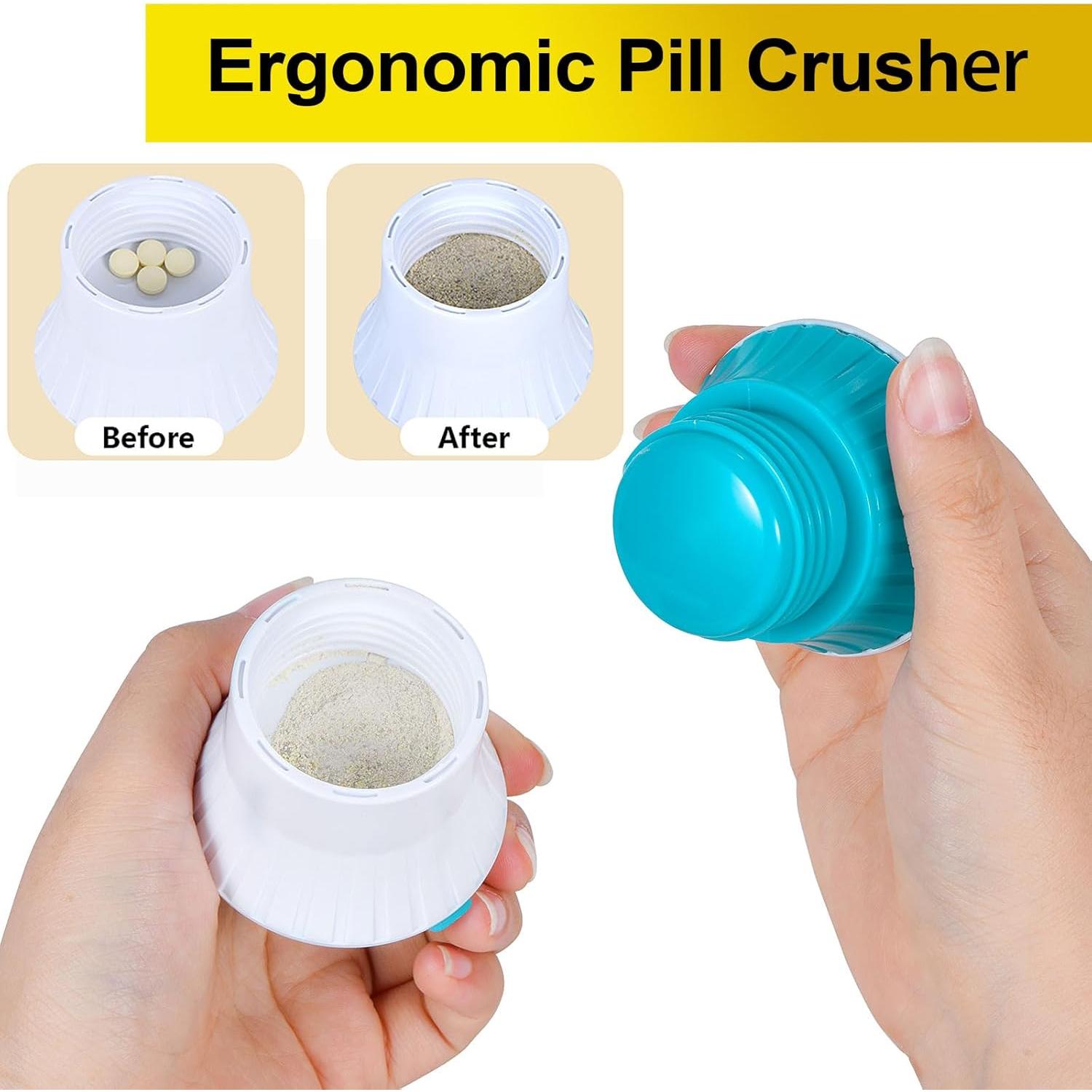 Cortador y Triturador de Pastillas Giramika 3 en 1 con Almacenamiento