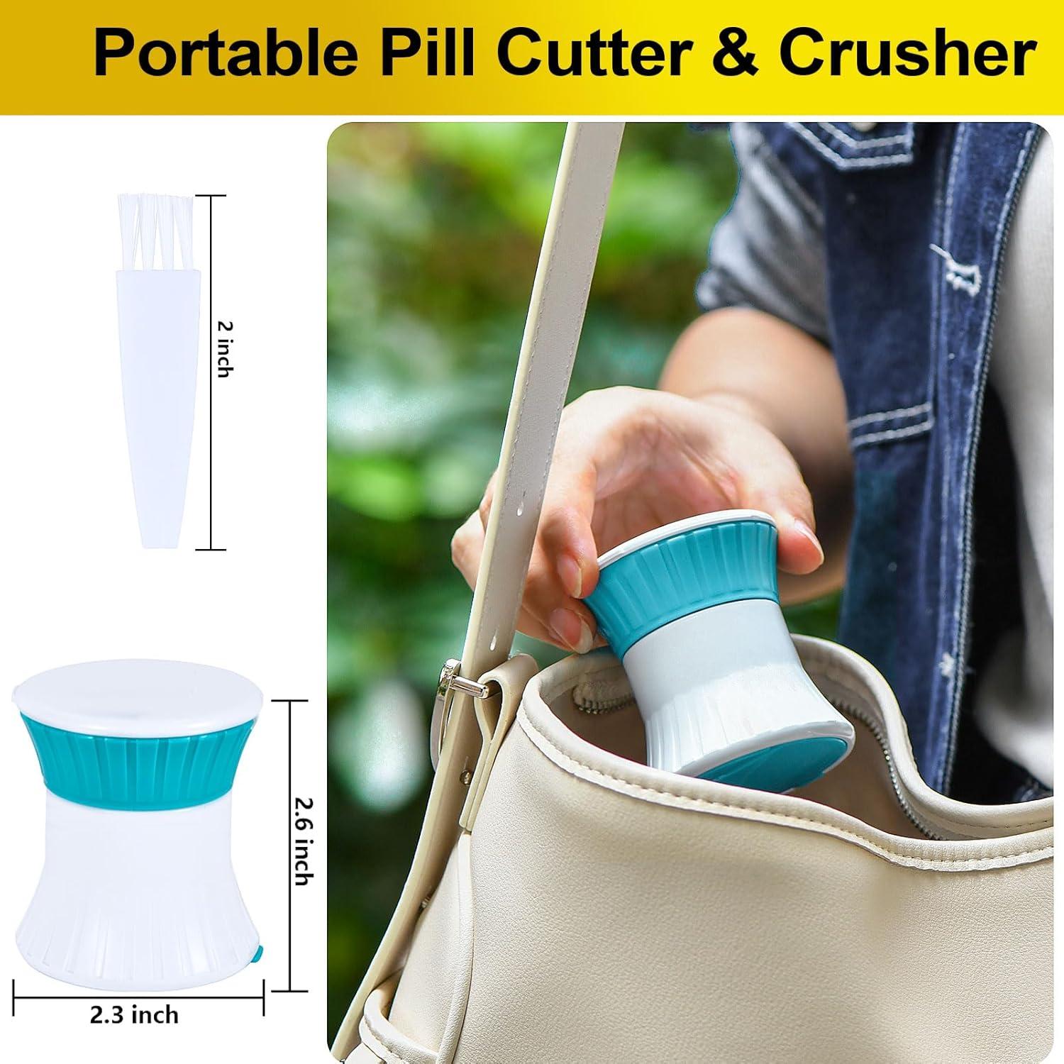 Cortador y Triturador de Pastillas Giramika 3 en 1 con Almacenamiento