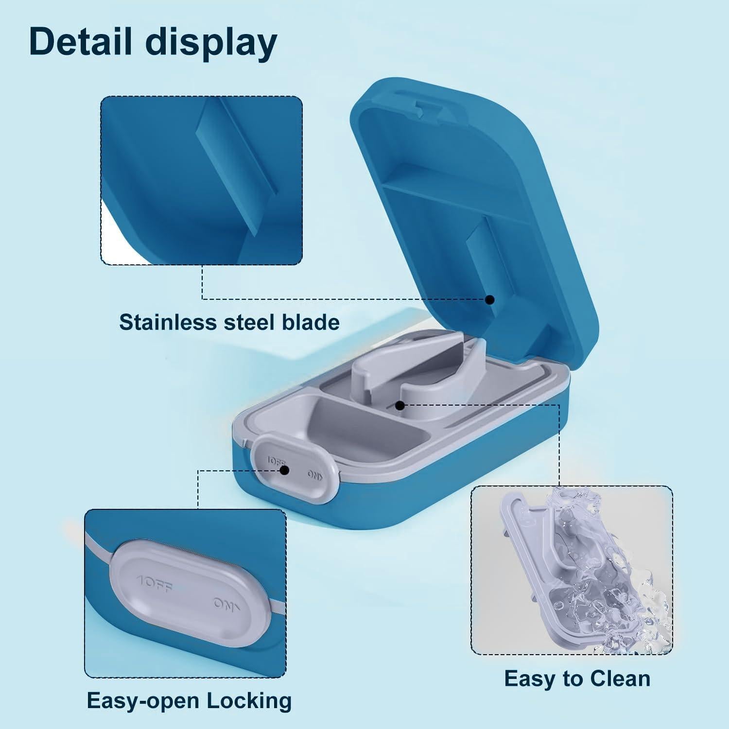 Cortador de Pastillas Portátil Hafigigi Azul con Cerradura
