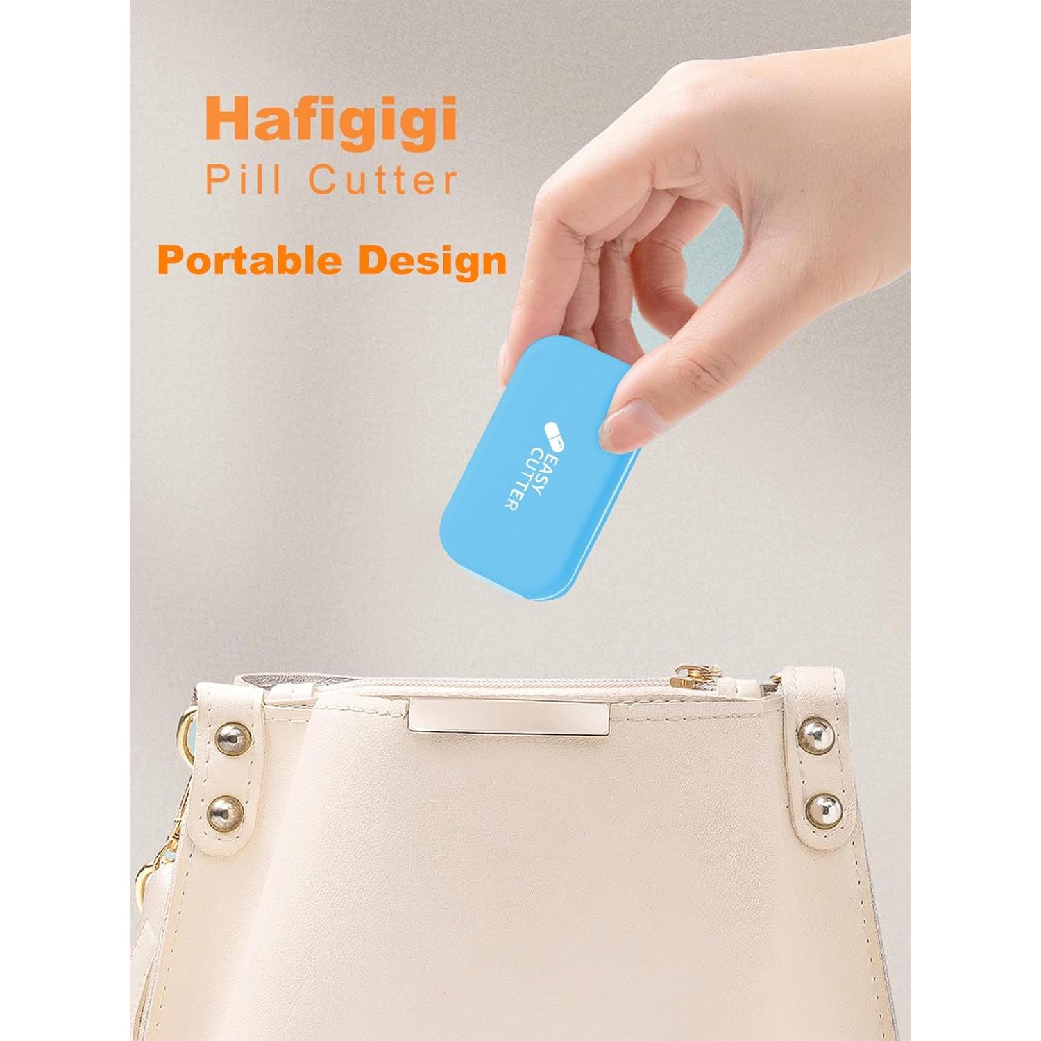 Cortador de Pastillas Portátil Hafigigi Azul con Cerradura