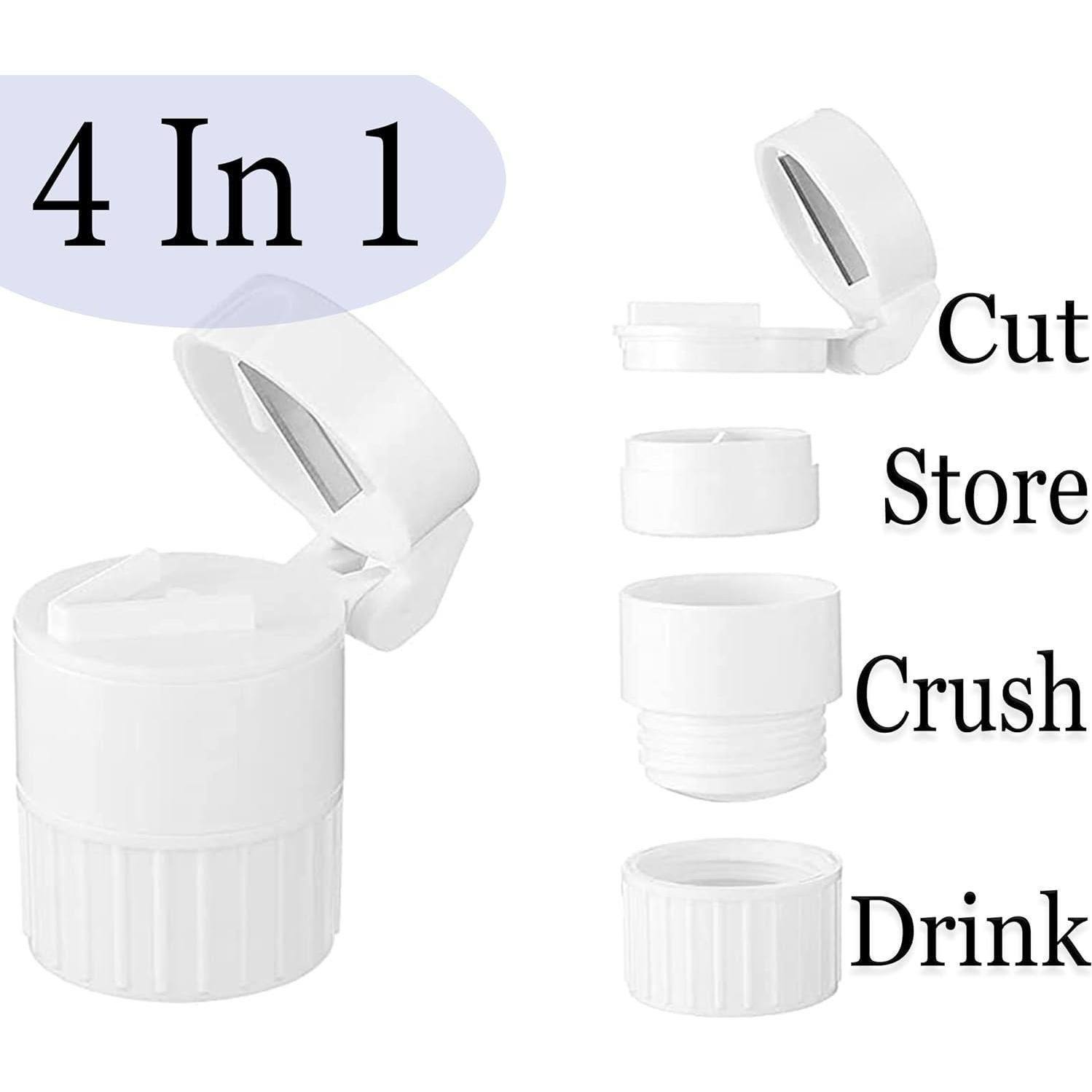 Cortador y triturador de pastillas 4-en-1 Rehabilitation Advantage