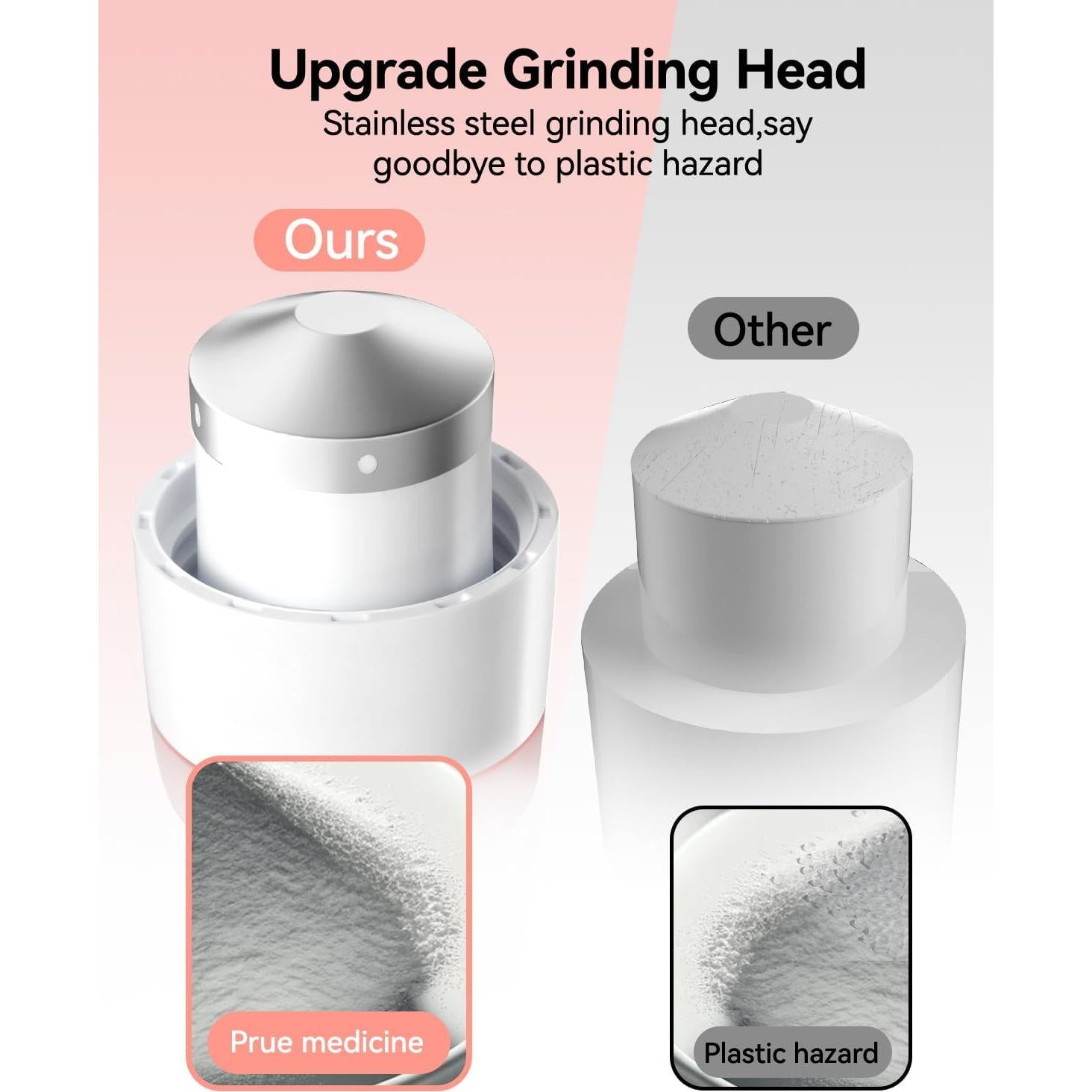 Triturador de Pastillas Cotatoc 3 en 1 Acero Inoxidable 90g