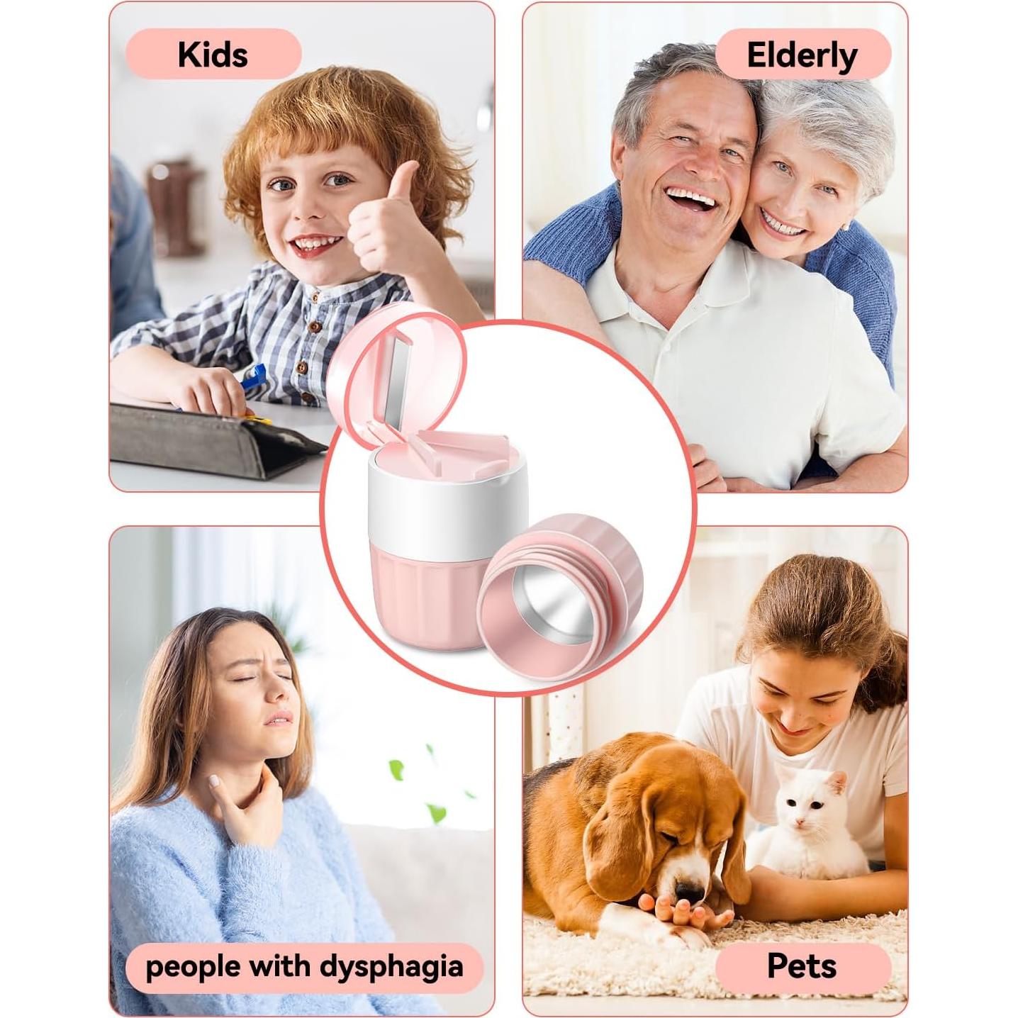 Triturador de Pastillas Cotatoc 3 en 1 Acero Inoxidable 90g