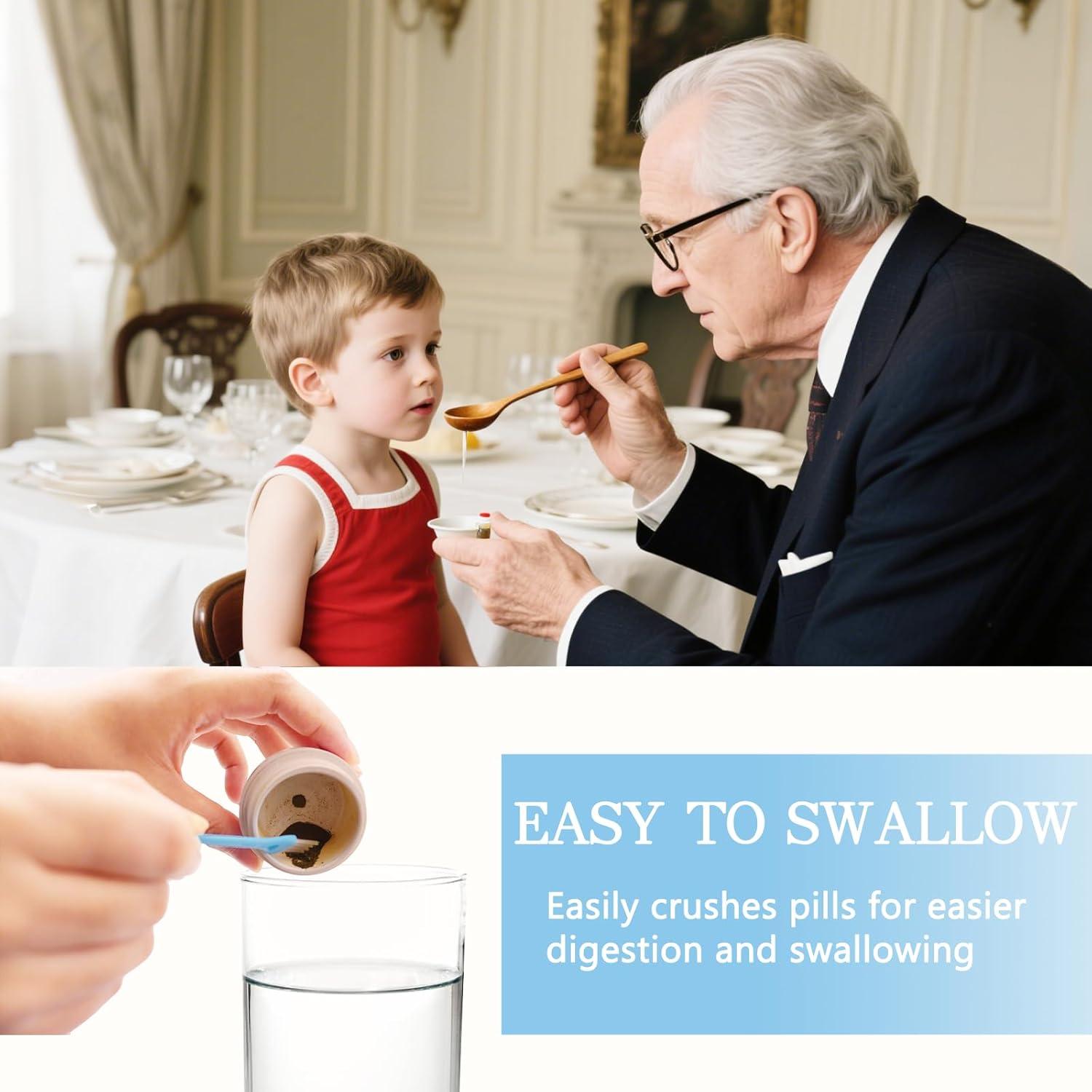 Cortador de Pastillas Yuxiu Tech 4 en 1 Azul - Divisor y Molinillo