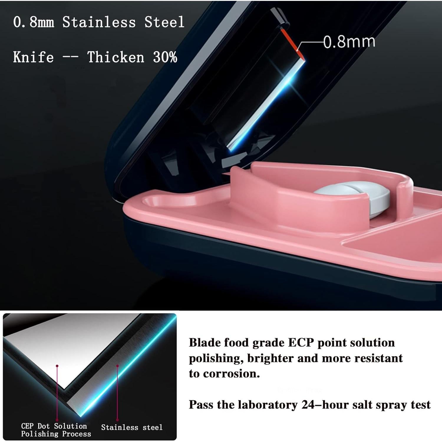 Cortador de Pastillas MAIAHU Azul, Divisor de Pastillas Compacto