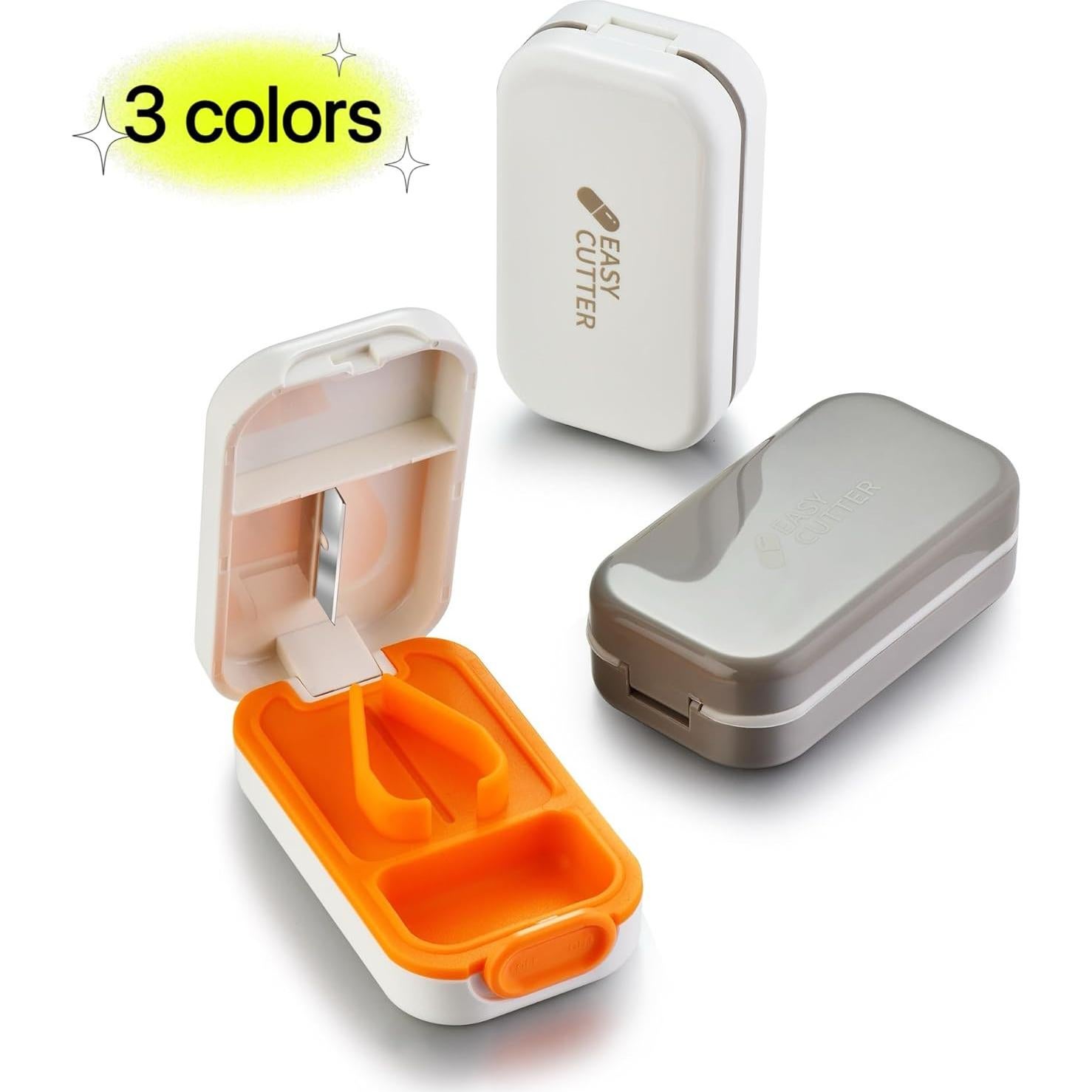 Cortador de Pastillas RICHCEE con Portapastillas - Blanco-Naranja