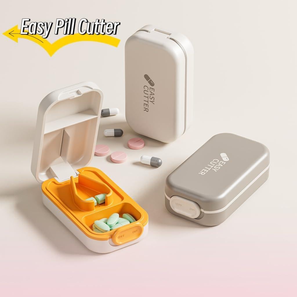 Cortador de Pastillas RICHCEE con Portapastillas - Blanco-Naranja