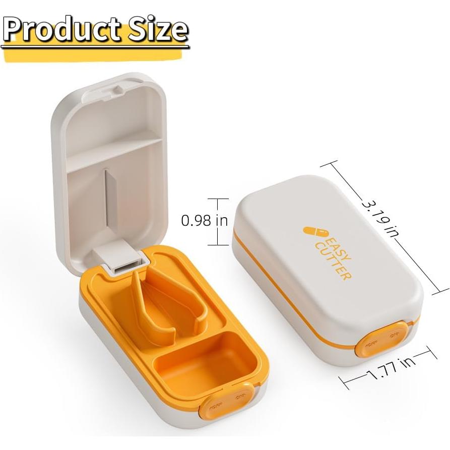 Cortador de Pastillas RICHCEE con Portapastillas - Blanco-Naranja