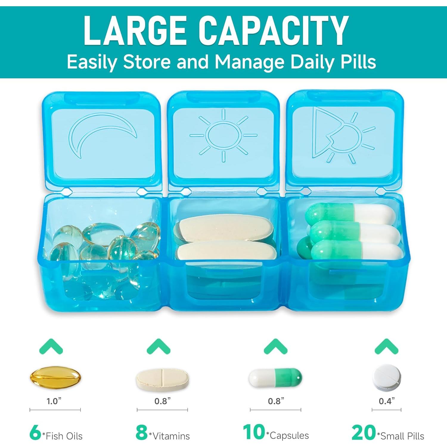 Organizador de Pastillas Mensual Bovintex 3 Veces al Día Blanco