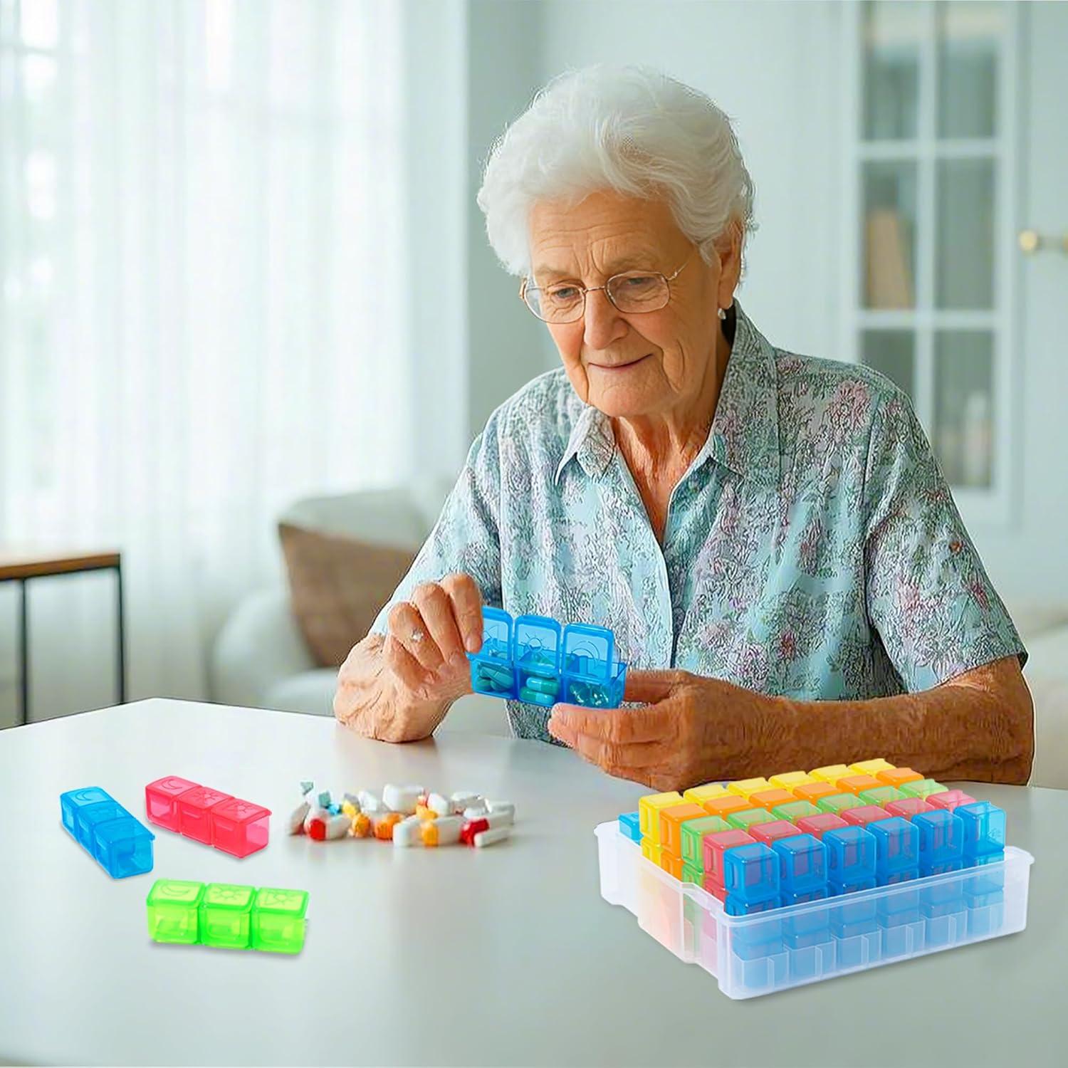 Organizador de Pastillas Mensual Bovintex 3 Veces al Día Blanco