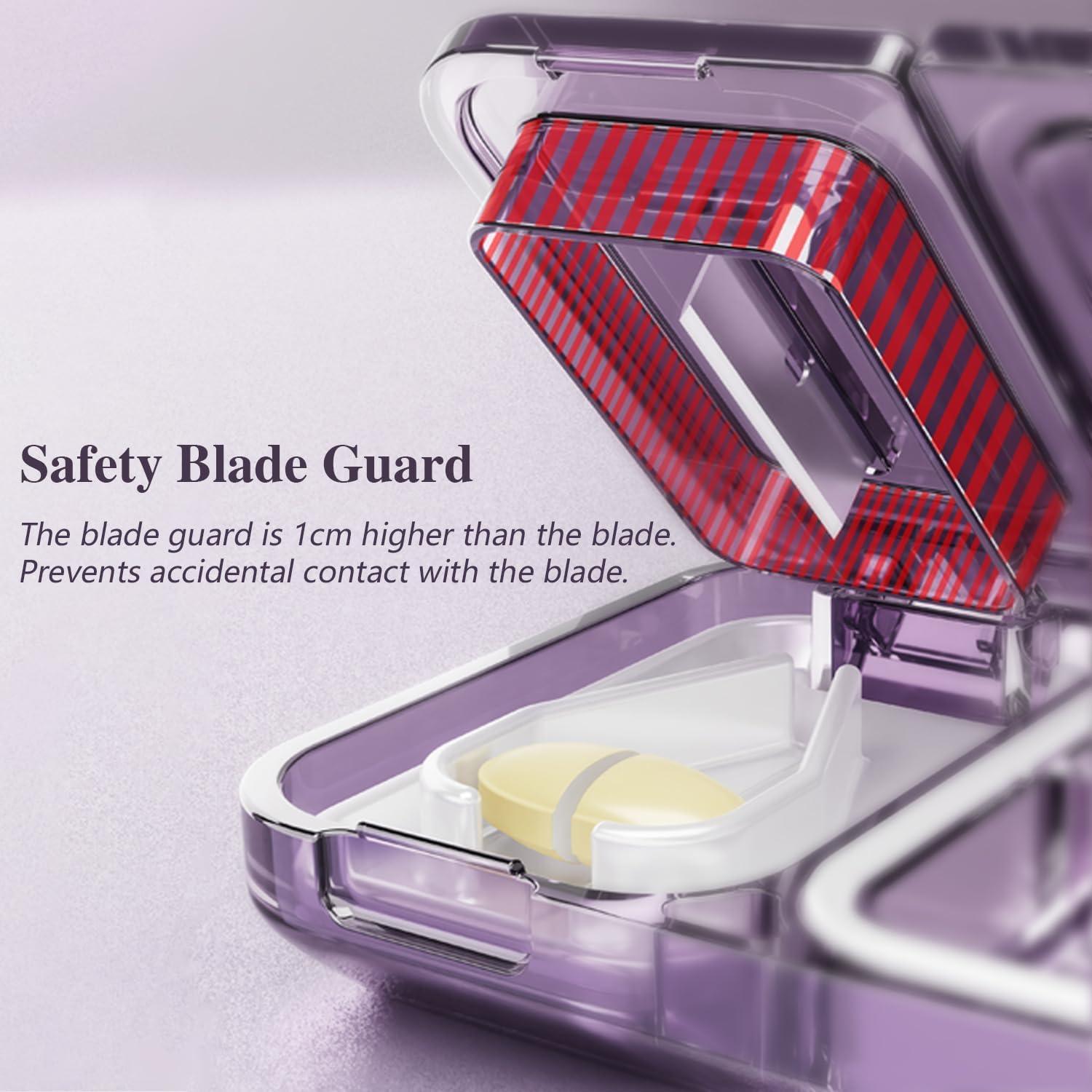 Cortador de Pastillas y Organizador JohnBee 2 en 1 - Púrpura