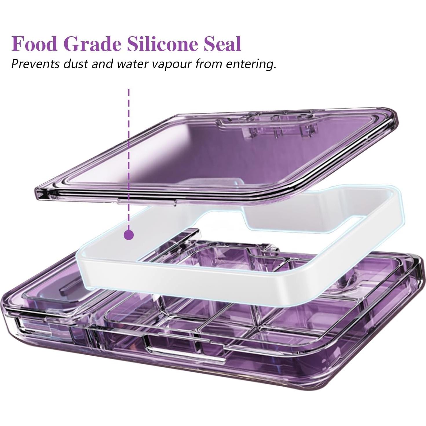 Cortador de Pastillas y Organizador JohnBee 2 en 1 - Púrpura