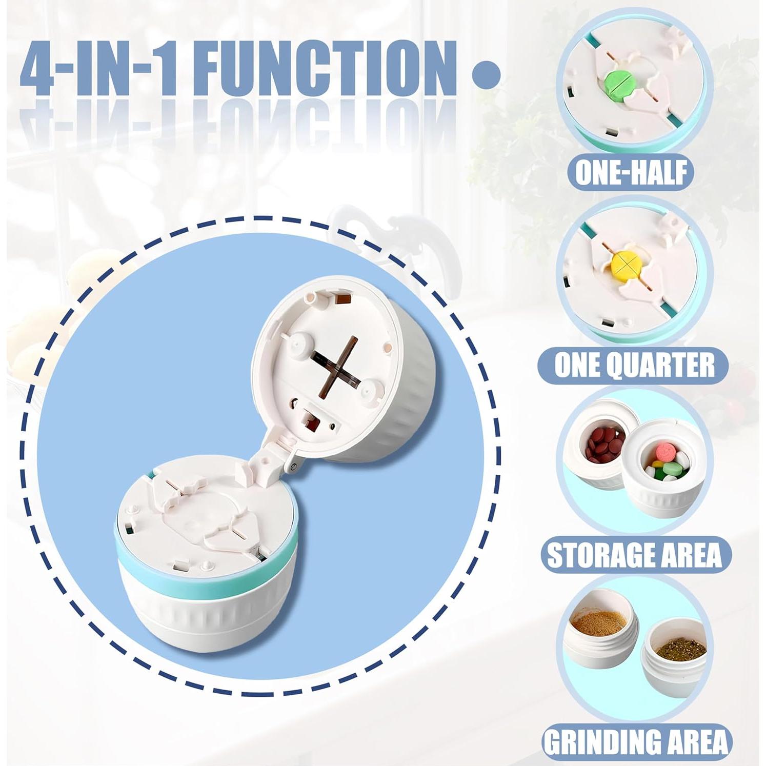 Cortador y Triturador de Pastillas YSLPHMG - Ajustable 4-en-1