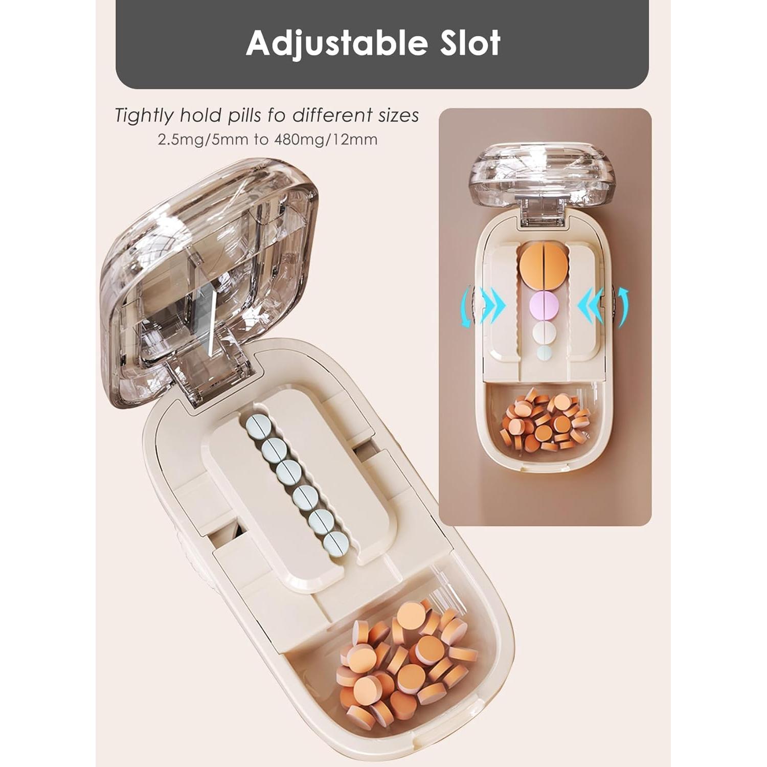 Cortador de Pastillas Hafigigi Ajustable para Viaje 10.7x4.7cm