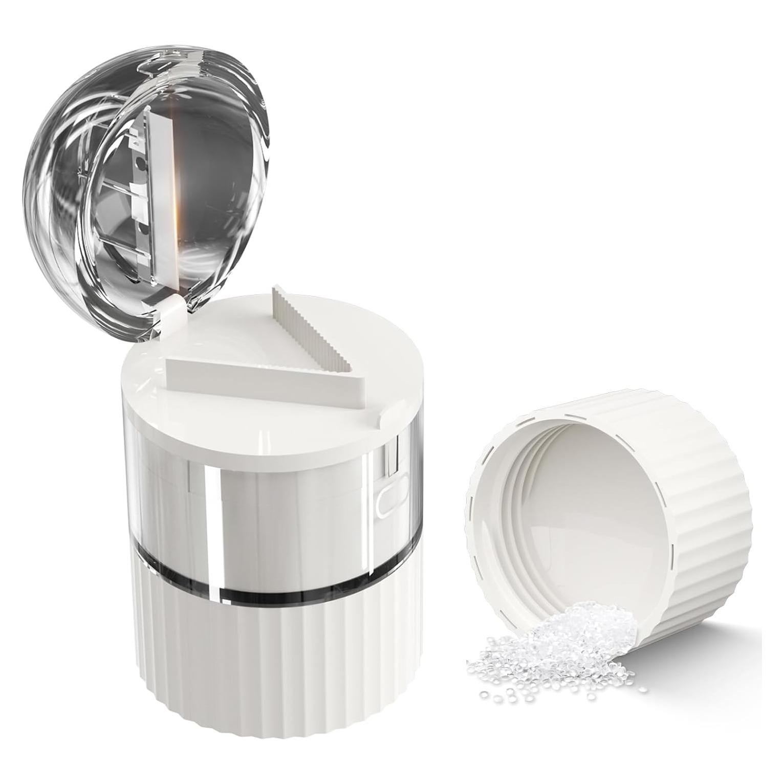 Triturador y Cortador de Pastillas 4-en-1 Gusil, Blanco