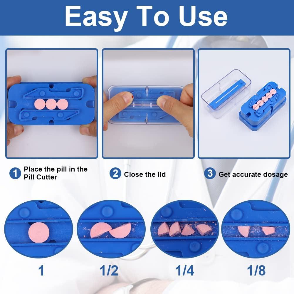 Cortador de Pastillas Abnaok - Divisor Ajustable de Medicamentos