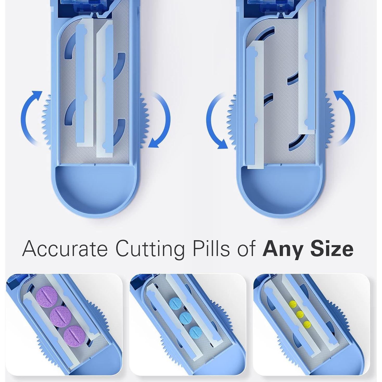 Cortador de Pastillas BUG HULL Azul, Divisor Ajustable 3mm a 12mm