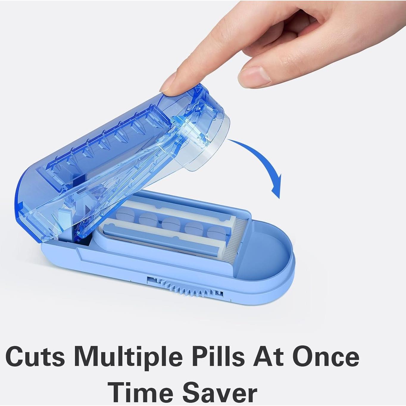 Cortador de Pastillas BUG HULL Azul, Divisor Ajustable 3mm a 12mm