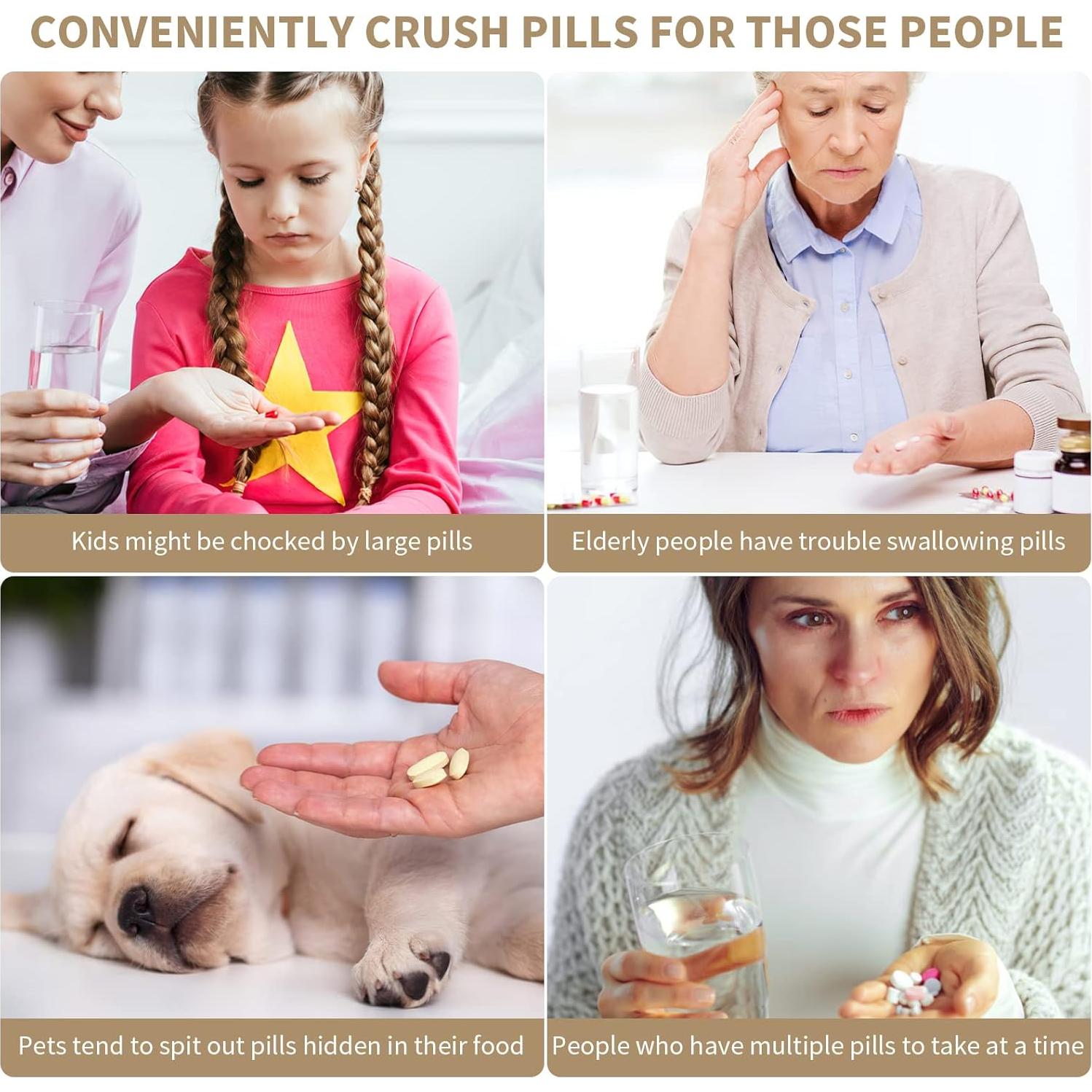 Triturador de Pastillas Eléctrico Inalámbrico AUSSNICE 2000mAh