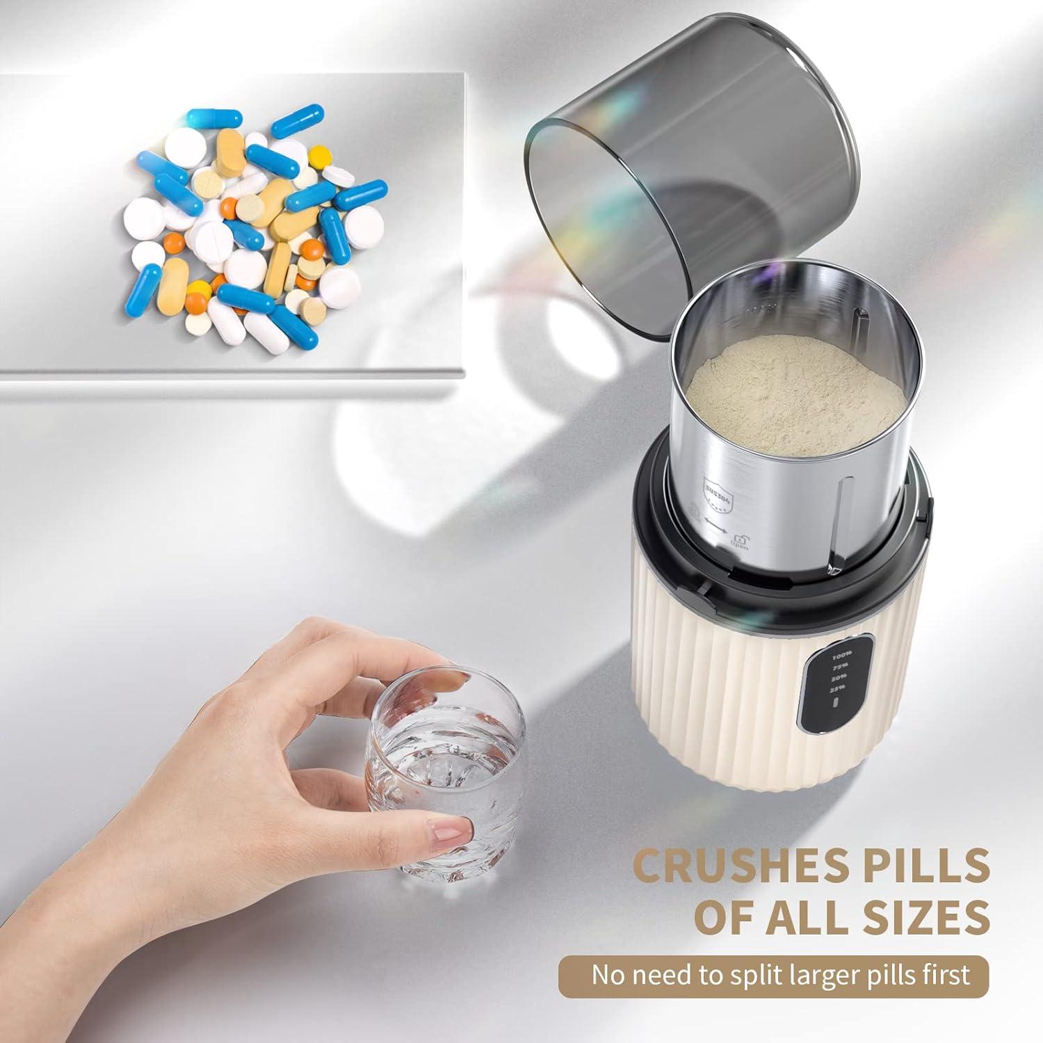 Triturador de Pastillas Eléctrico Inalámbrico AUSSNICE 2000mAh