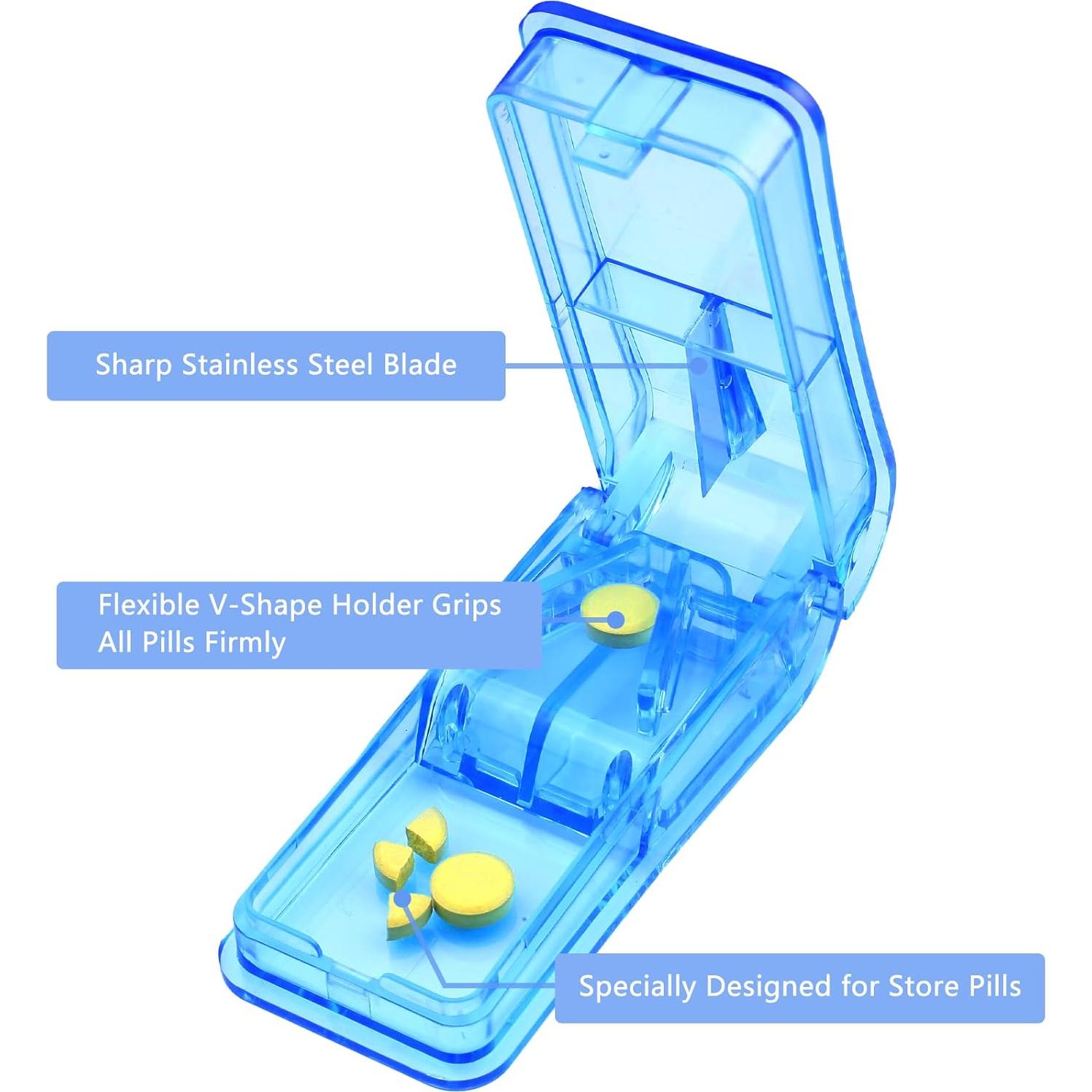 Cortador de Pastillas Divisor SZREDU Azul 2.03 CM Doble Uso
