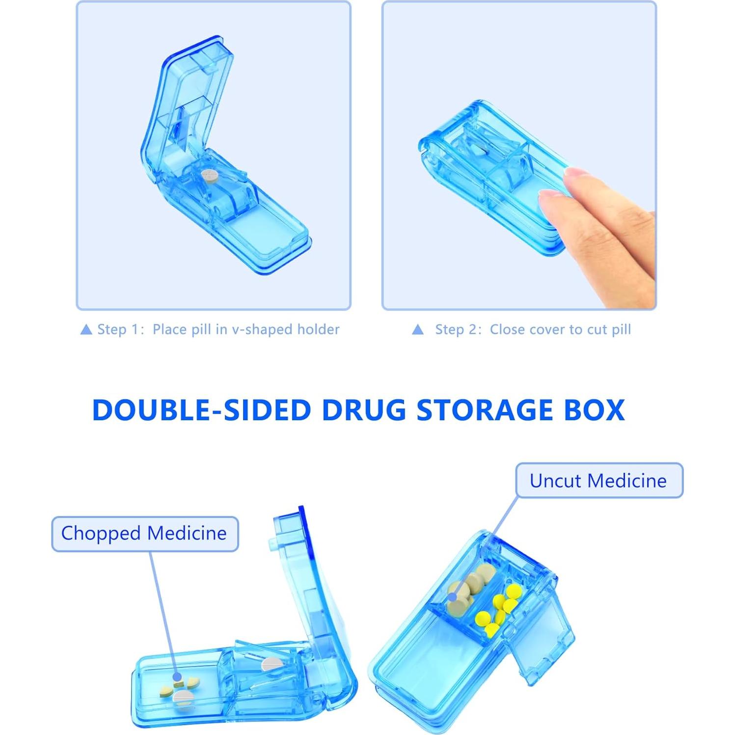Cortador de Pastillas Divisor SZREDU Azul 2.03 CM Doble Uso