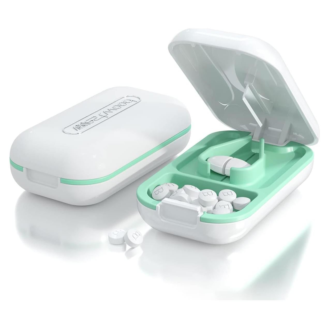 Cortador de Pastillas CFMOUR Ajustable con Organizador Blanco