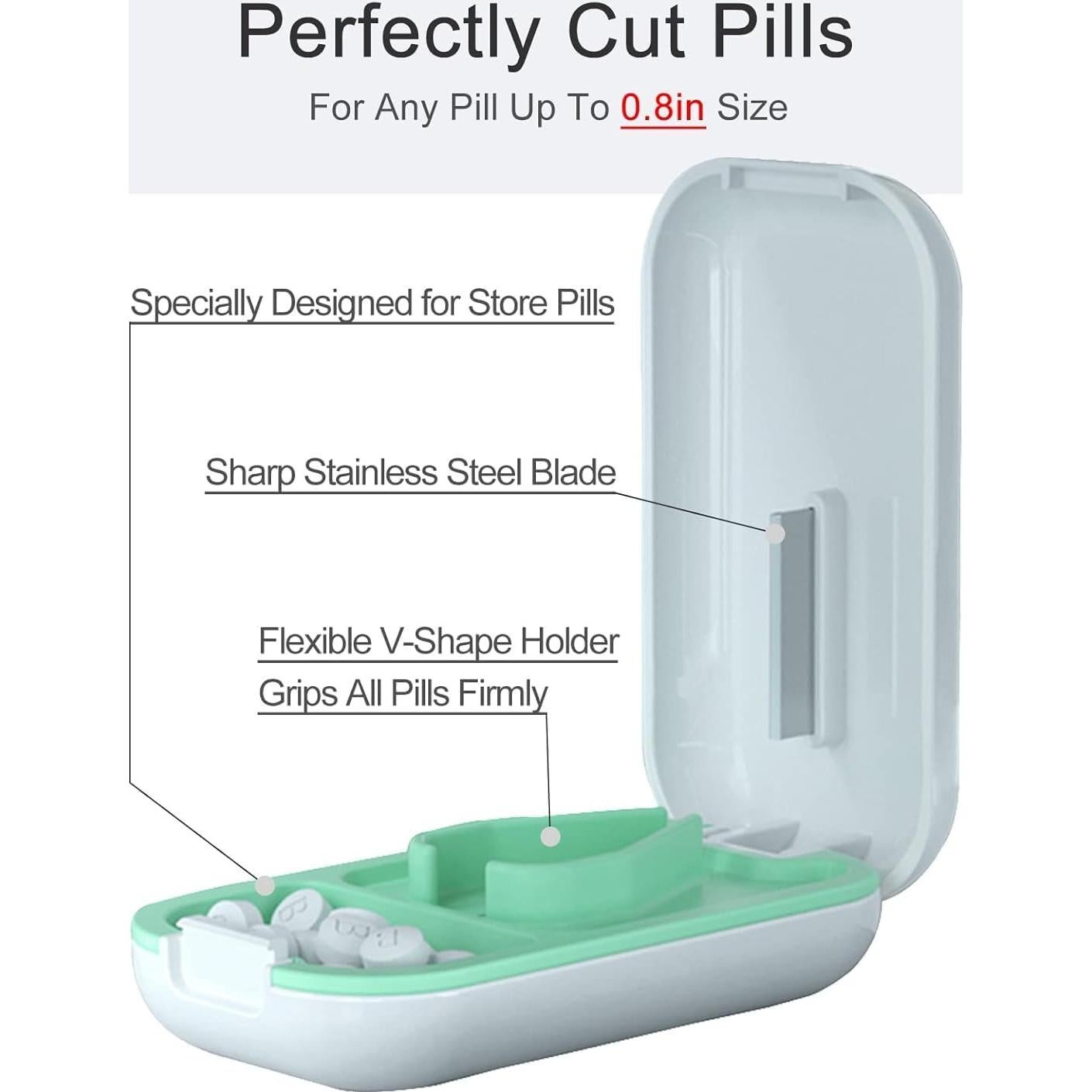 Cortador de Pastillas CFMOUR Ajustable con Organizador Blanco