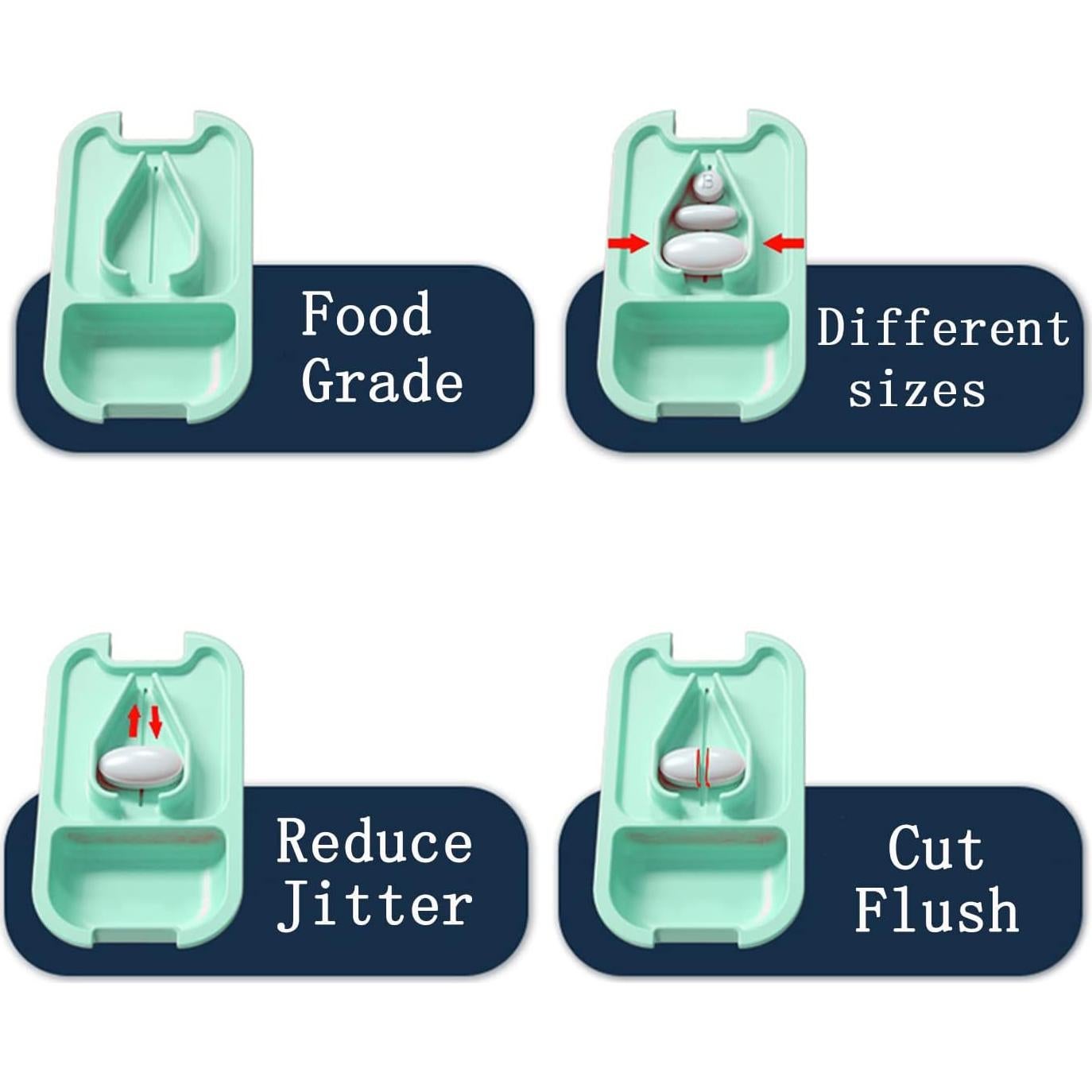 Cortador de Pastillas CFMOUR Ajustable con Organizador Blanco