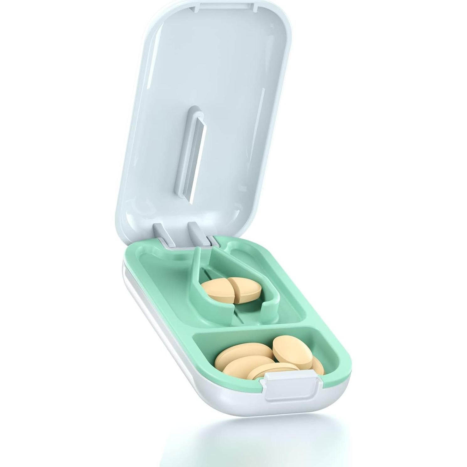 Cortador de Pastillas CFMOUR Ajustable con Organizador Blanco