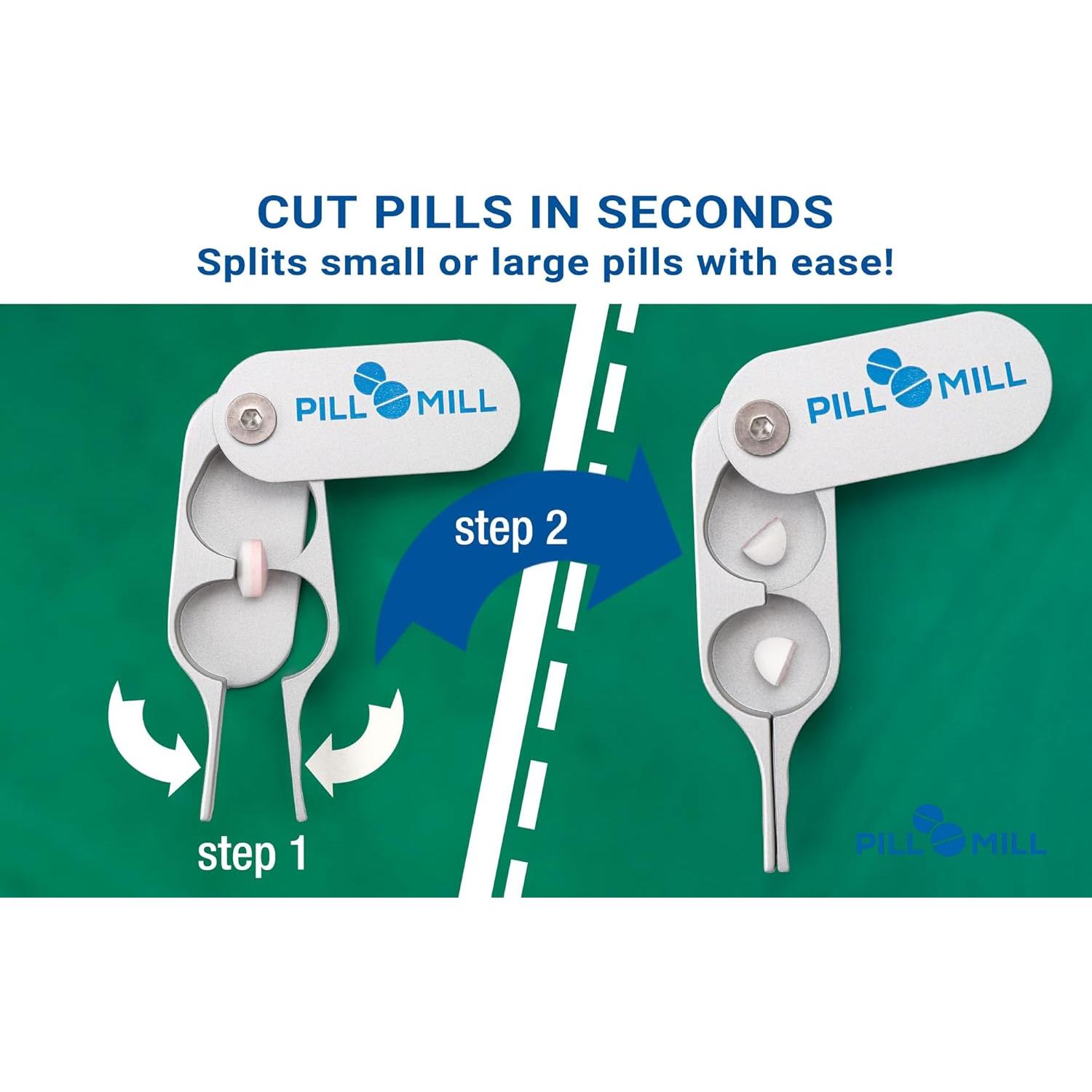 Cortador de Pastillas Pill Mill - Hoja de Metal Duradera