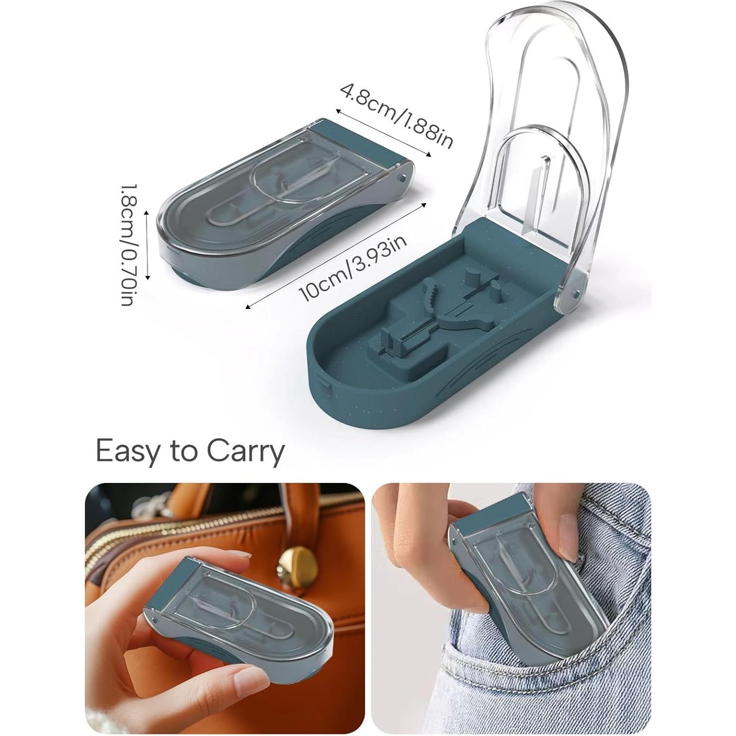 Cortador de Pastillas E ENASUE Gris con Etiquetas Medicamentos