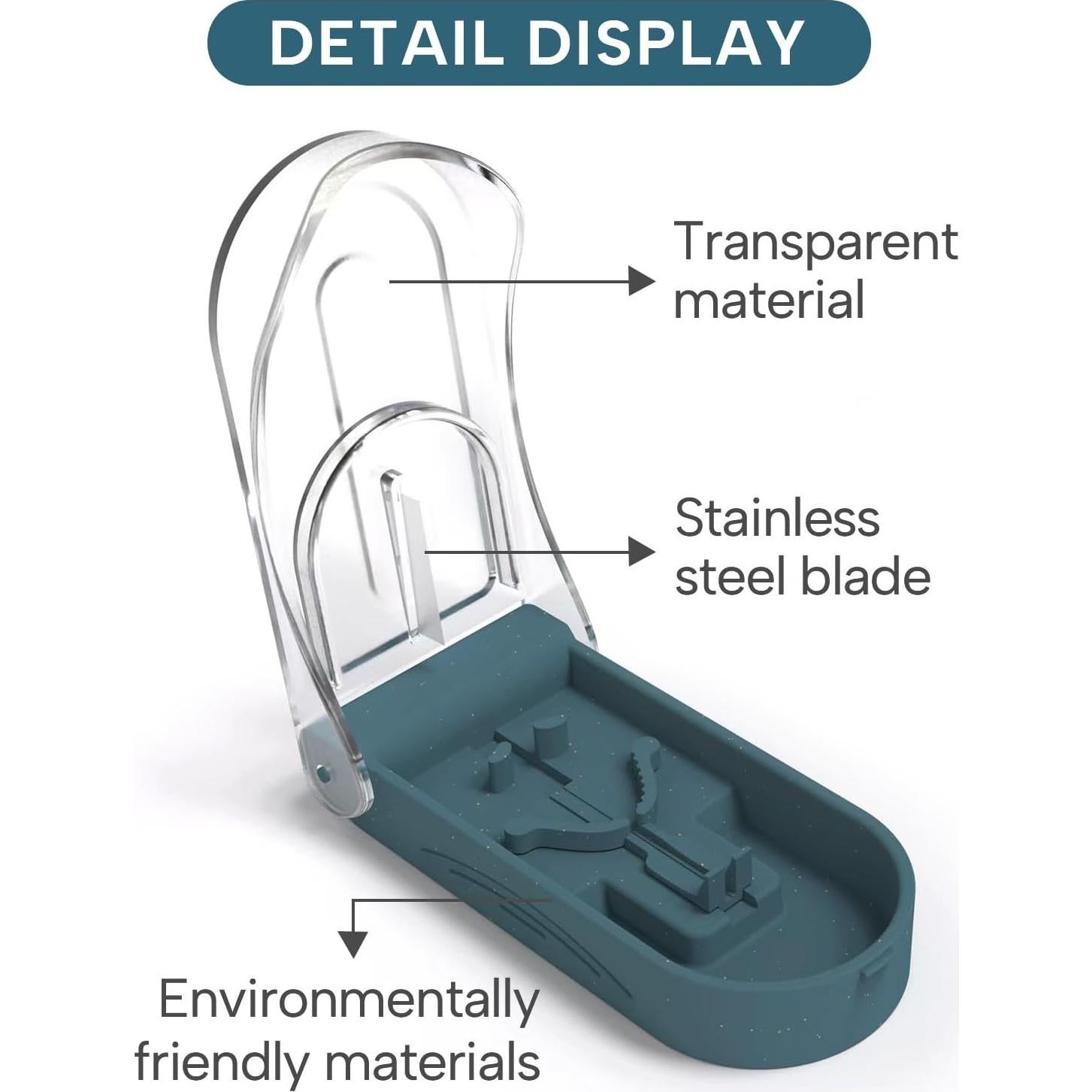 Cortador de Pastillas E ENASUE Gris con Etiquetas Medicamentos