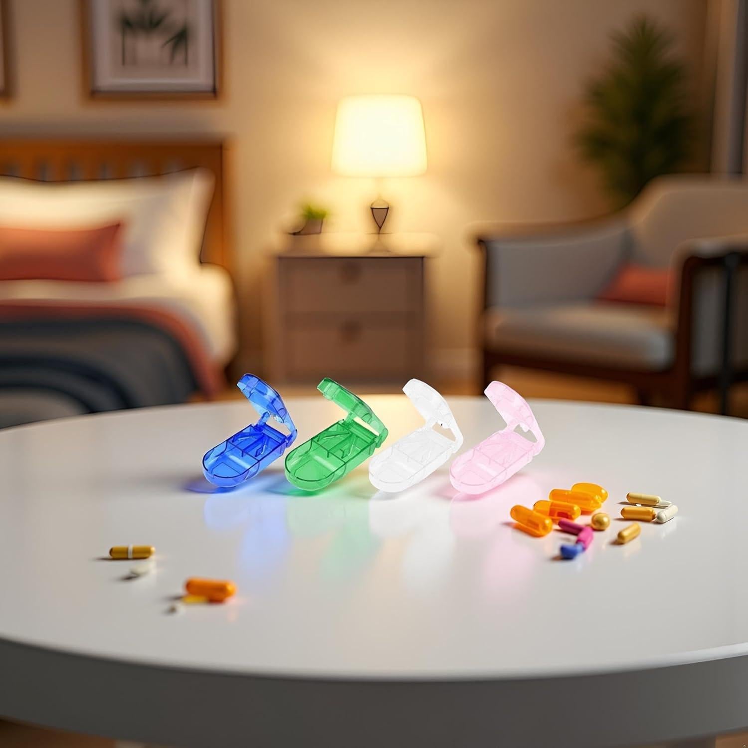 Cortador de Pastillas Calsgkspray con Dispensador y Protector