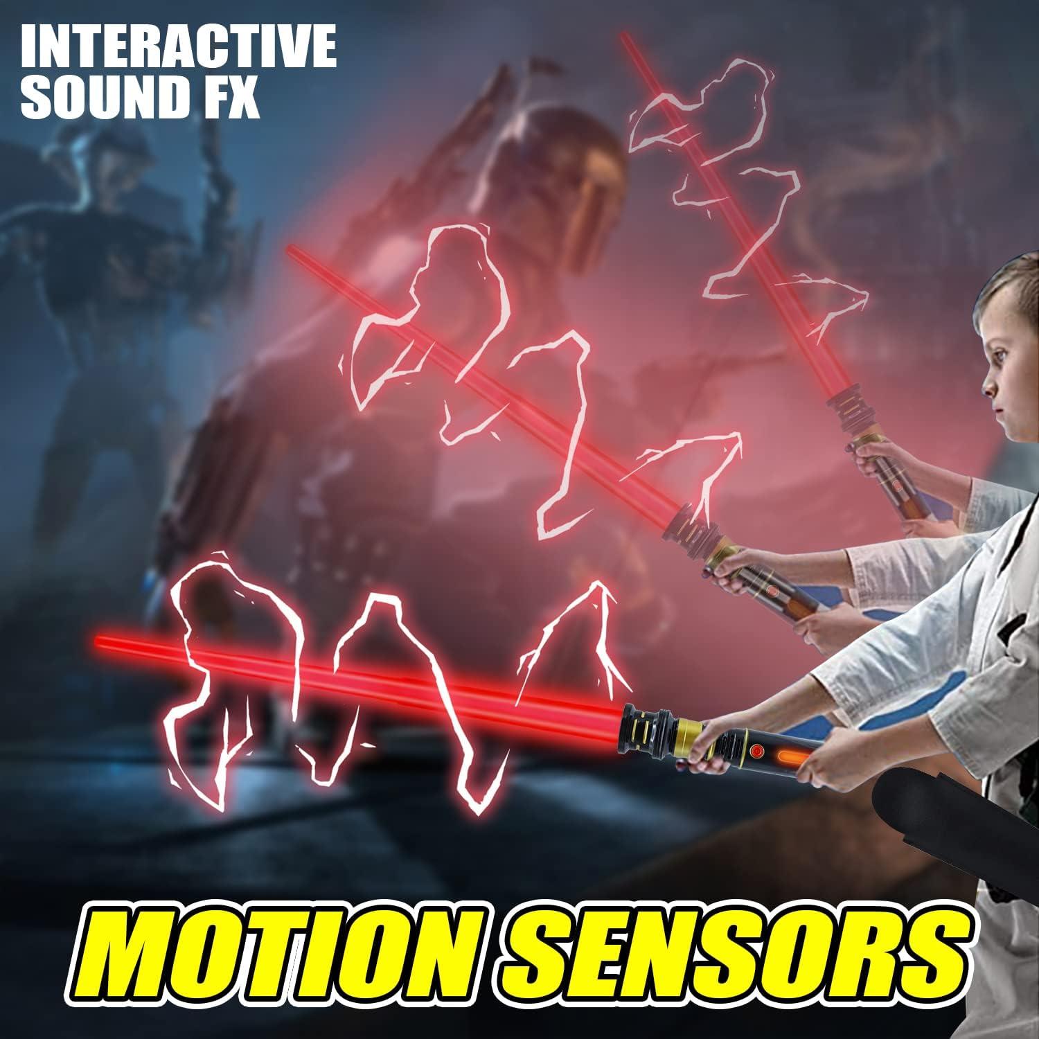 Sable Iluminado Gianby Rojo 81 cm con Sonido FX