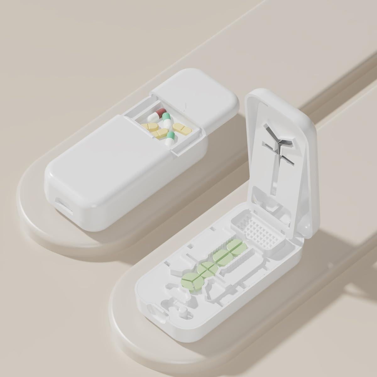 Cortador de Pastillas 3 en 1 Rechhood con Estuche Blanco