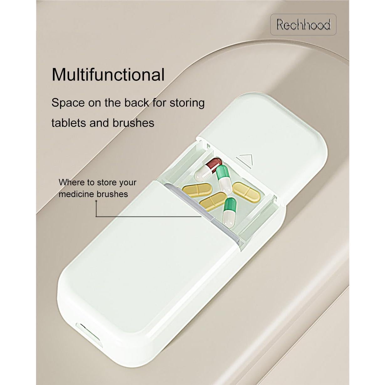 Cortador de Pastillas 3 en 1 Rechhood con Estuche Blanco