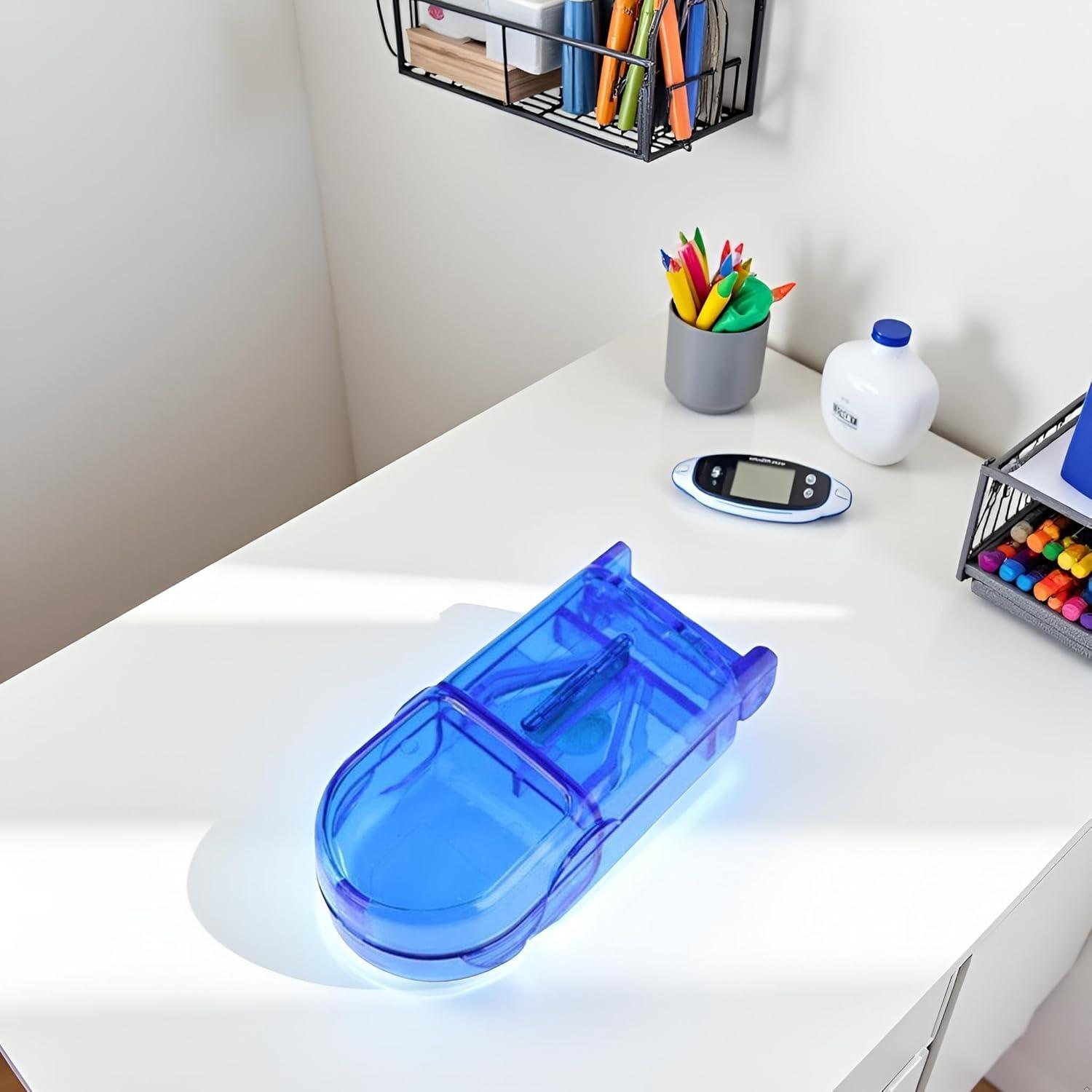 Cortador de Pastillas Sluswallow Azul con Dispensador 13cm