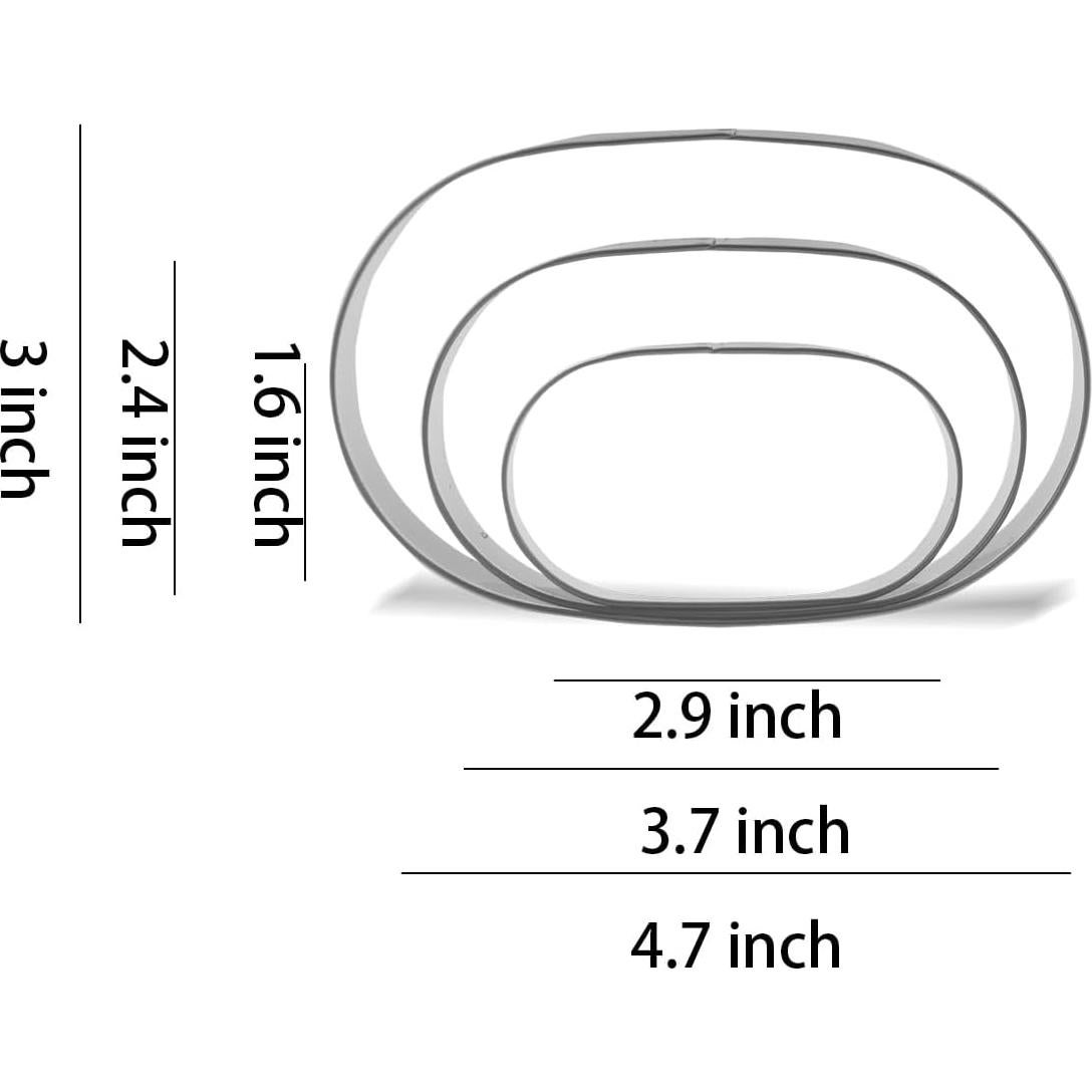 Conjunto de Cortadores de Galletas Keewah - 3 Piezas Acero Inoxidable