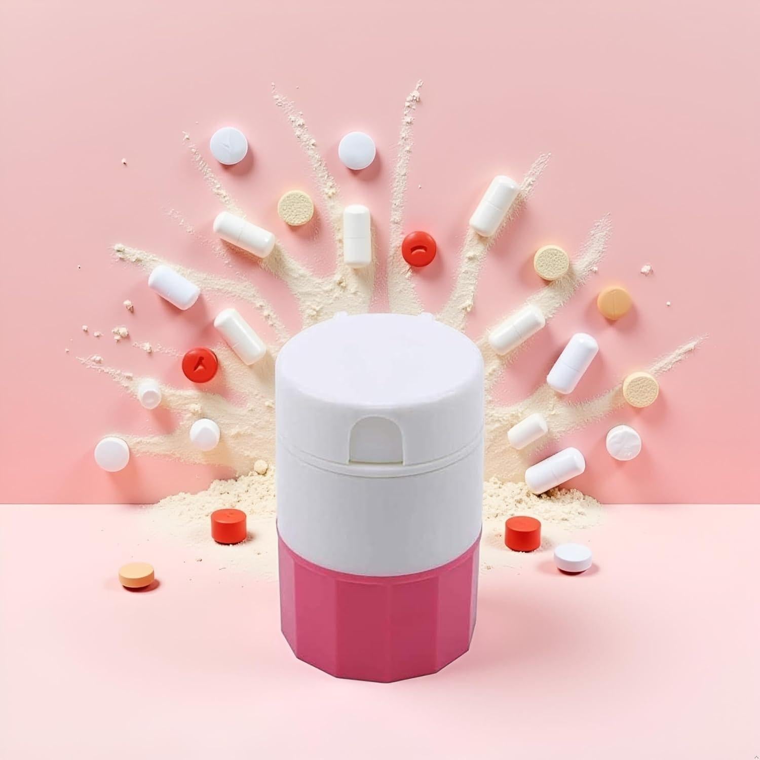 Triturador de Pastillas Htppzjr Multifuncional Rosa 9x8cm