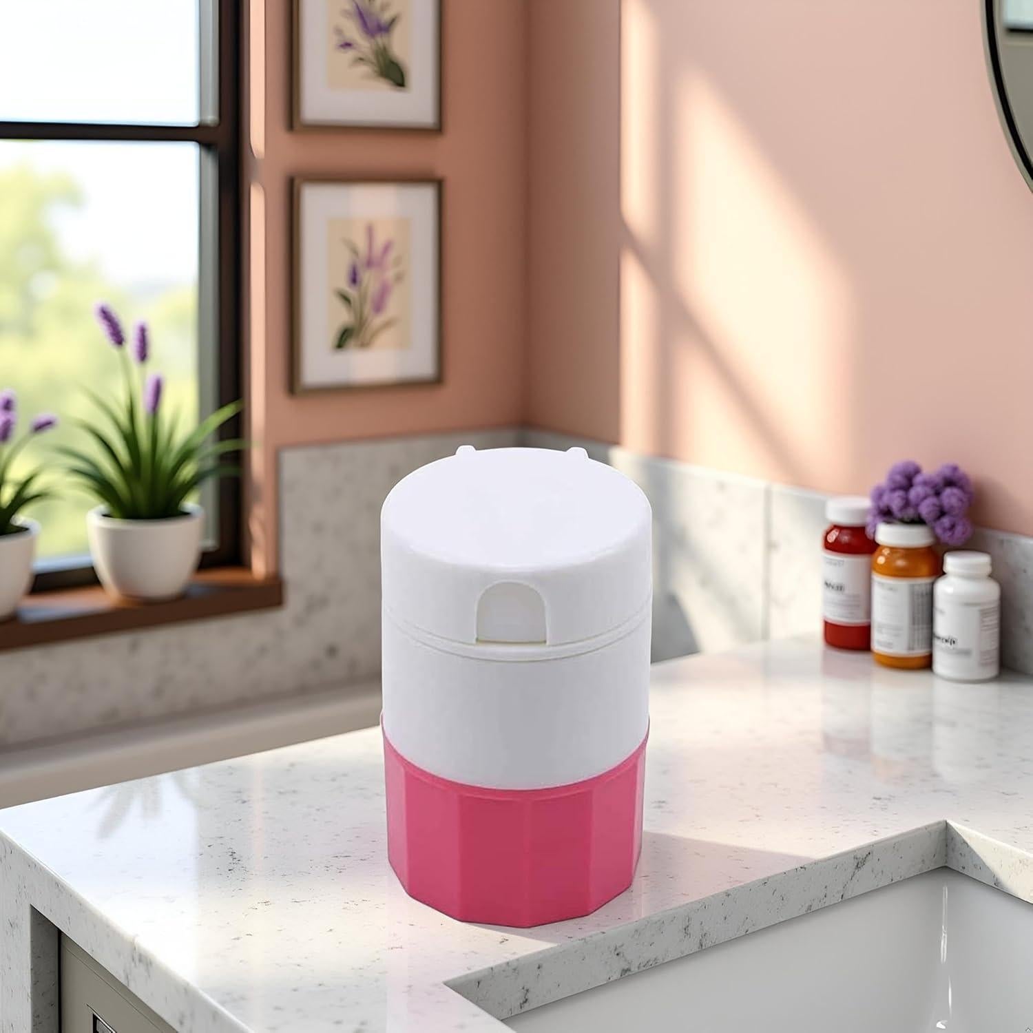 Triturador de Pastillas Htppzjr Multifuncional Rosa 9x8cm