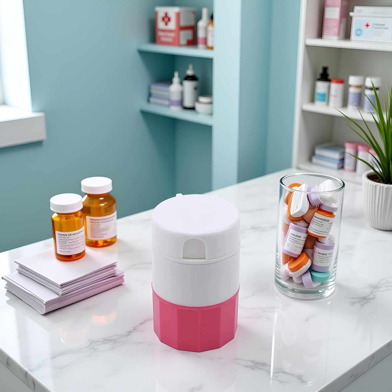 Triturador de Pastillas Htppzjr Multifuncional Rosa 9x8cm