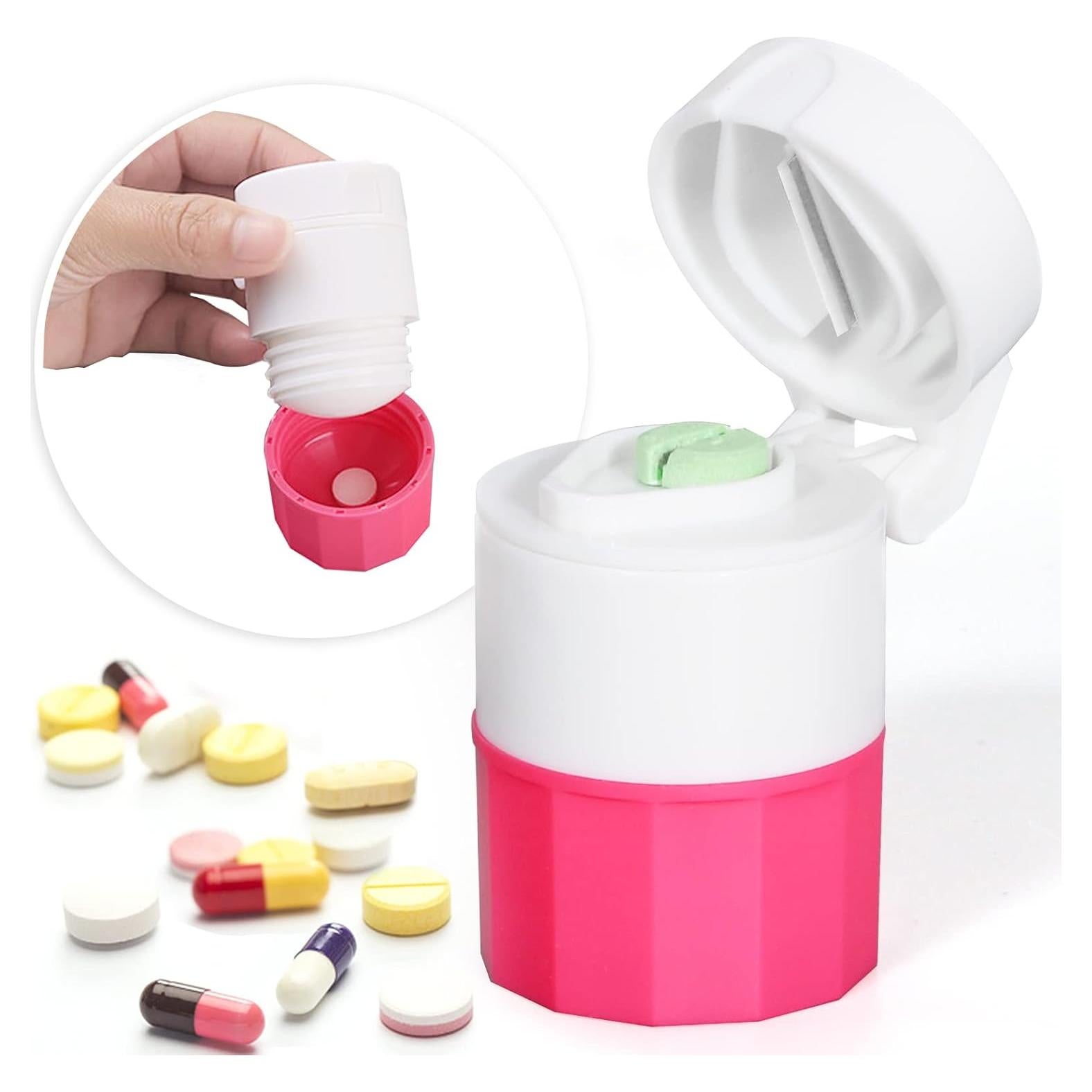 Molinillo y Triturador de Pastillas SZREDU 4 en 1 Rosa